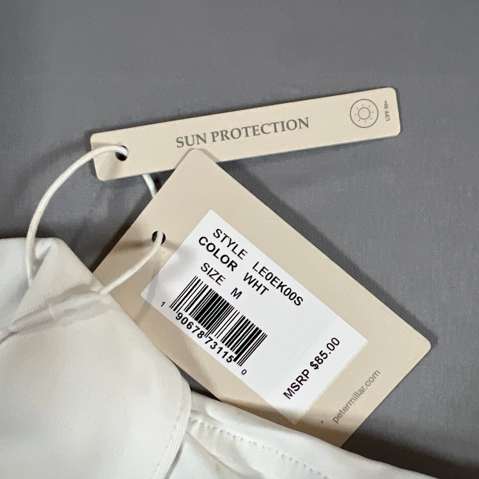 Peter Millar Polo Shirt Women Medium White Stretch UPF 50+ Side Slit Performance