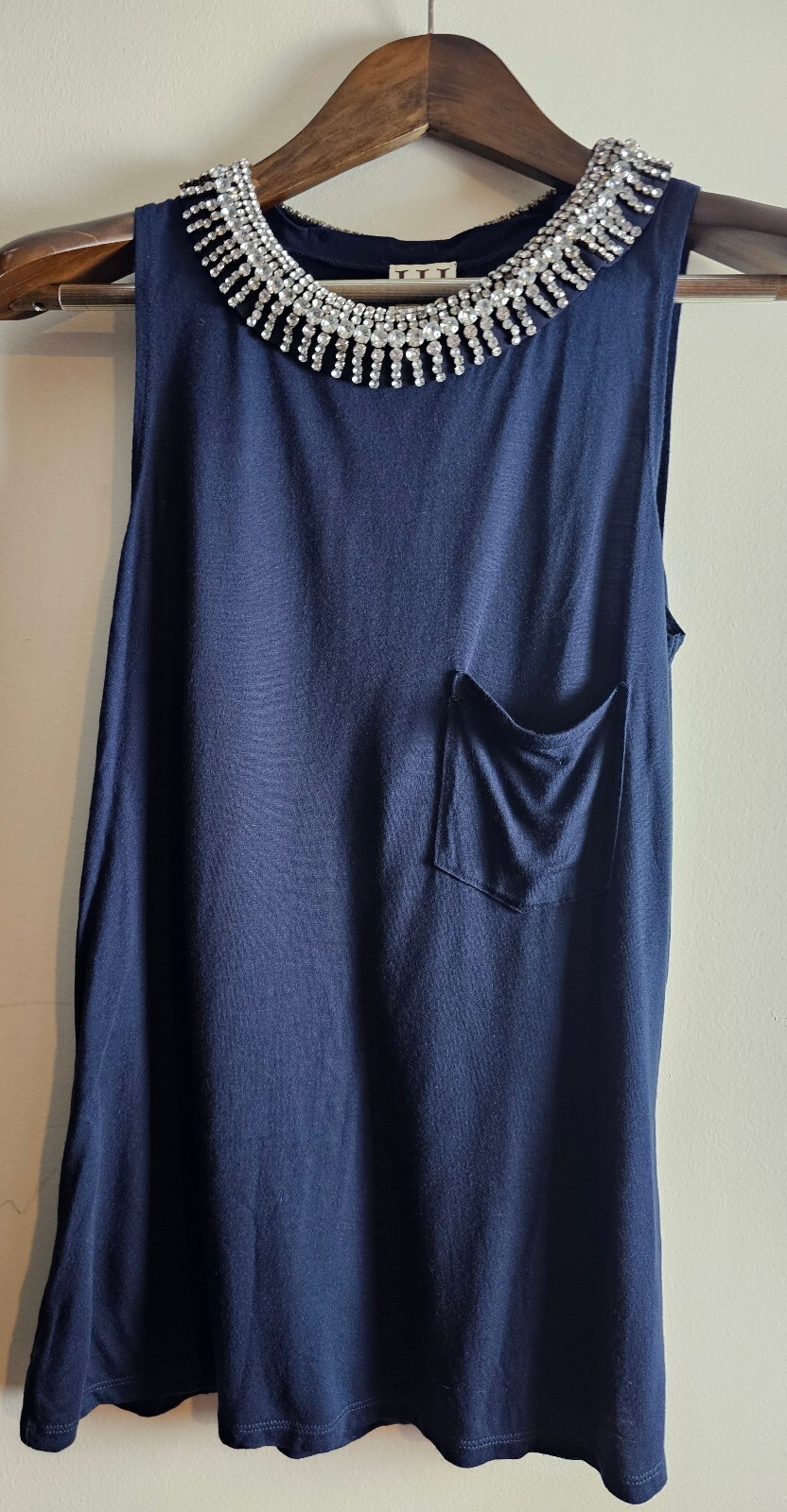 Haute Hippie Blouse Black Womens Size S Embellished Collar