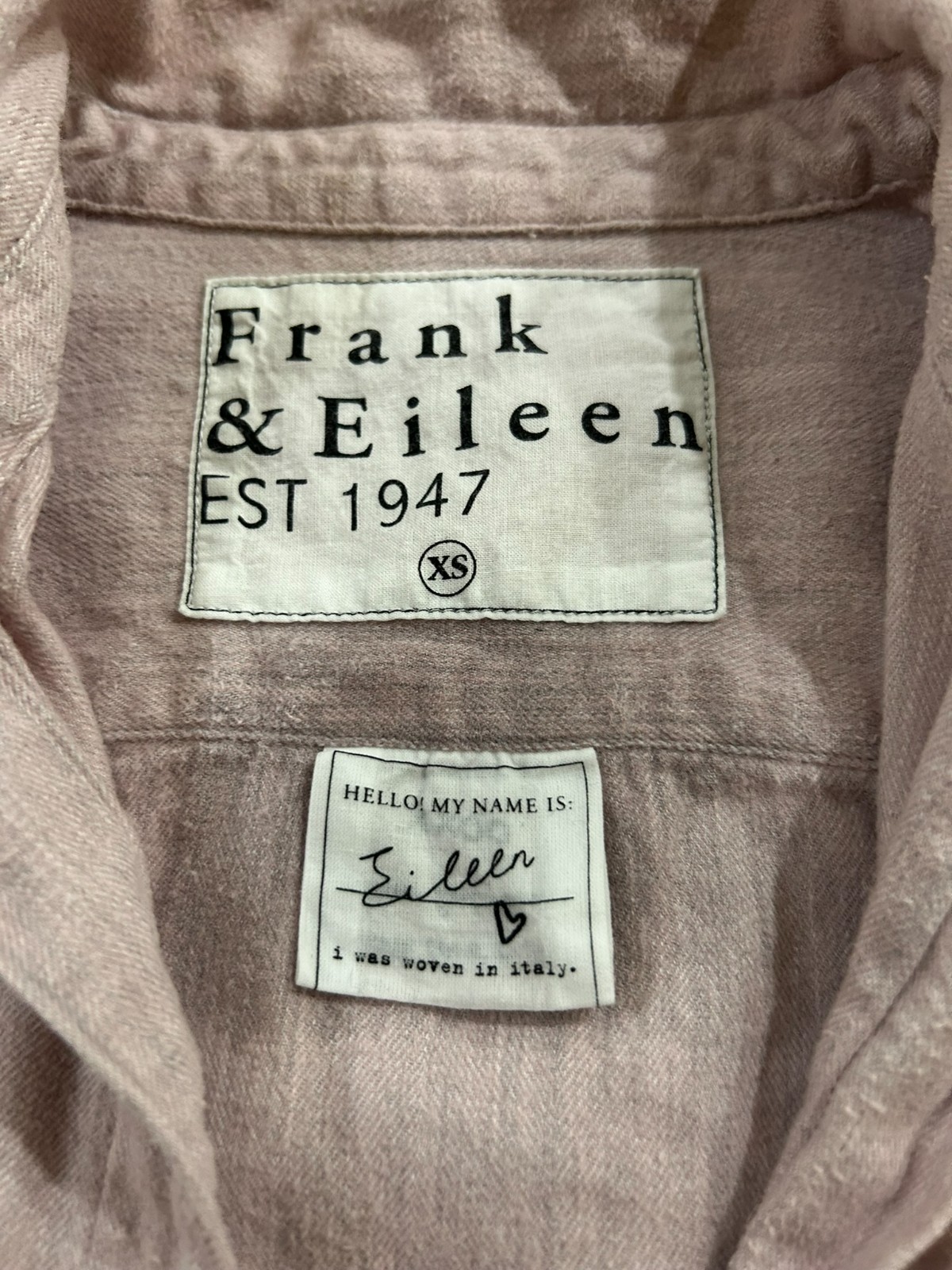 Frank & Eileen EILEEN Melange Pink and Gray, Polar Flannel -Size XS
