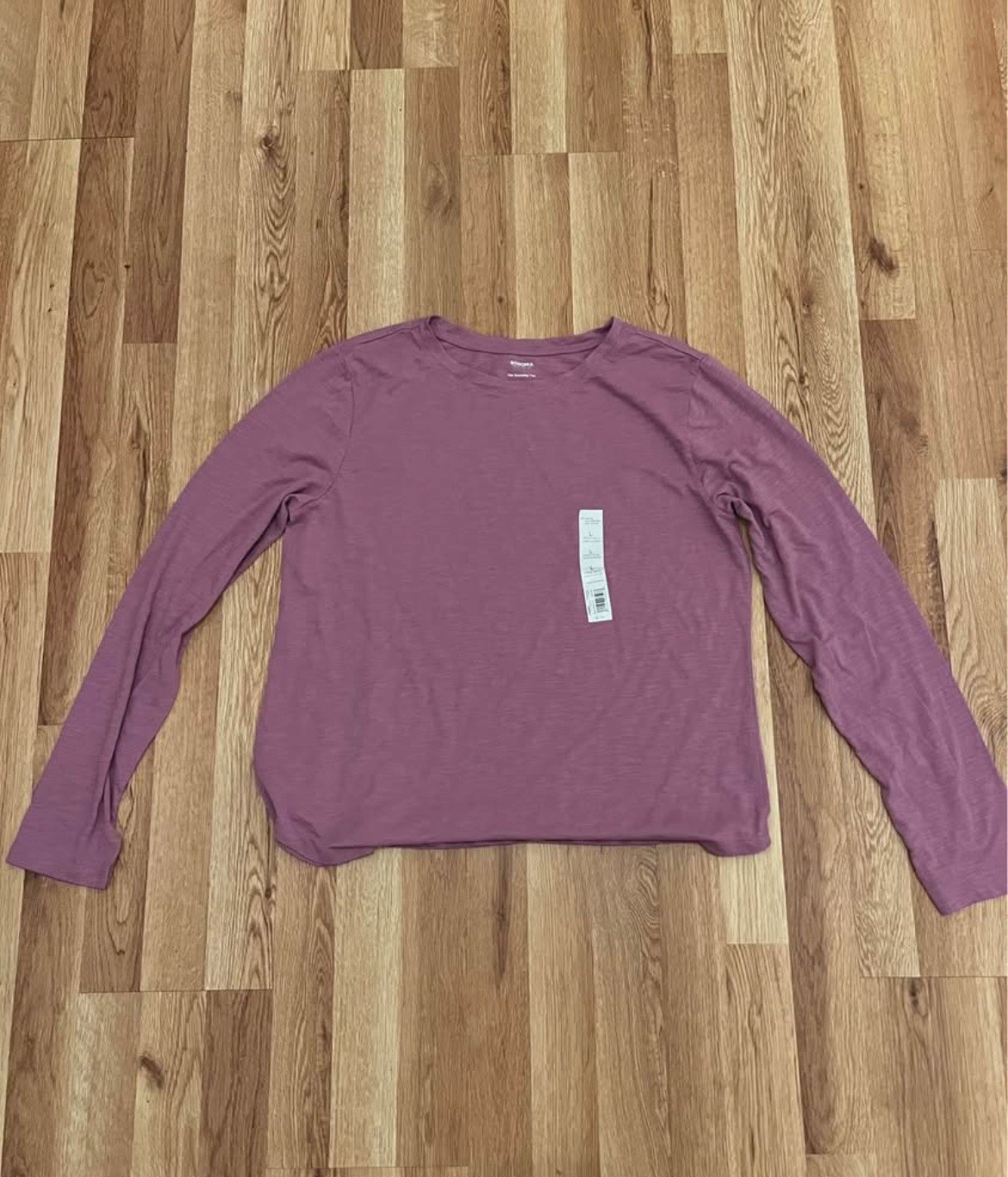 Sonoma Women’s L Purple Solid Long Sleeve Crew Neck Basic Knit T-Shirt