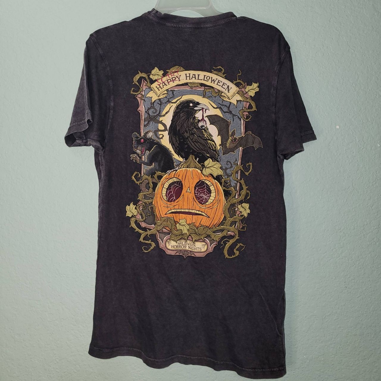 Halloween Horror Nights 2023 Crow Womens Black Shirt sz S Universal Studios