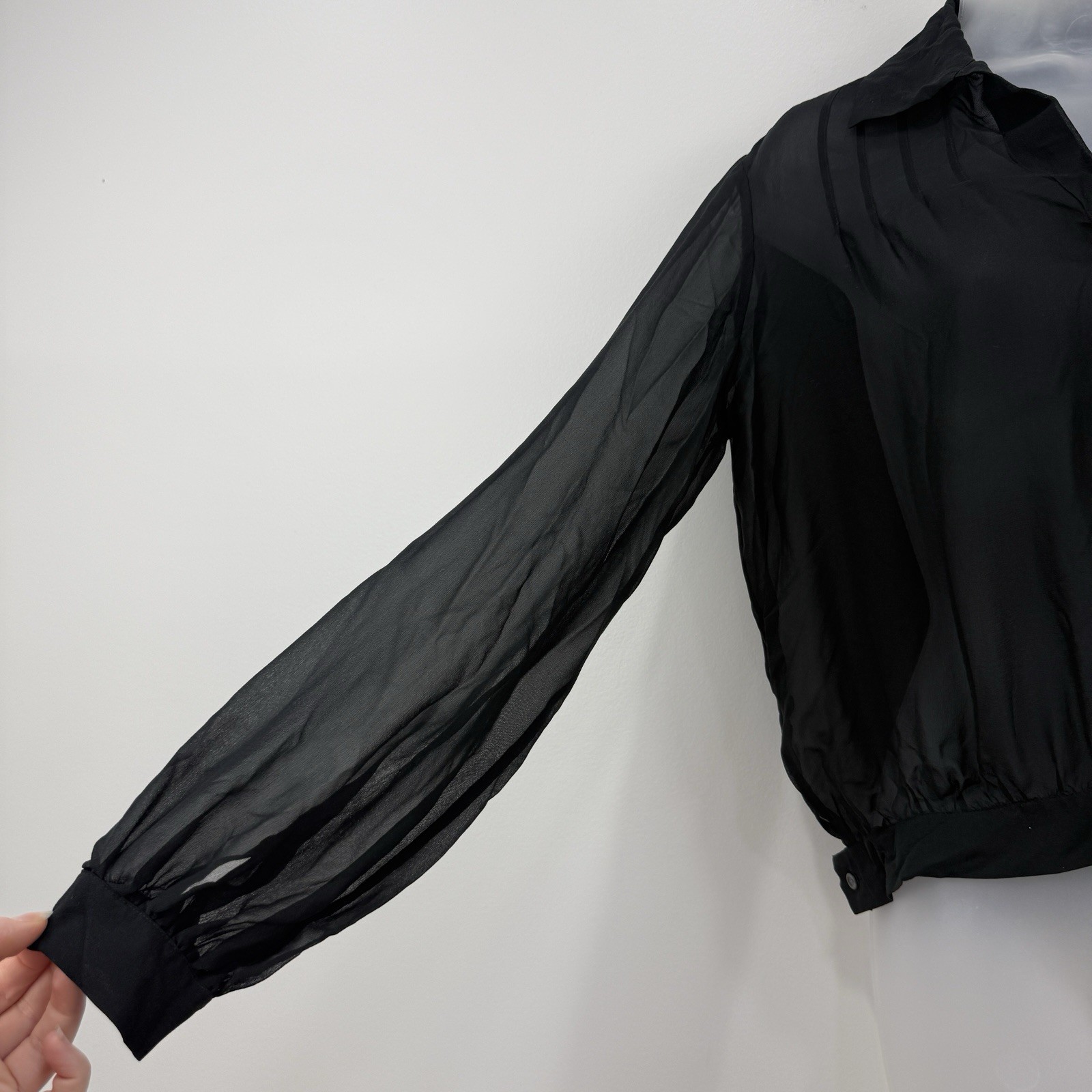 VTG Y2K The Limited 100% Silk Top Womens S NWT Sheer Fairy Grunge Chic Career
