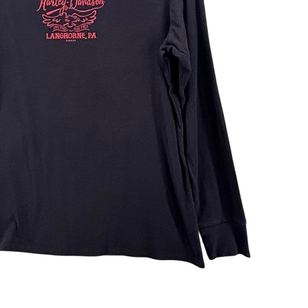 Harley Davidson Long Sleeve Top 2X Motorcycle Eagle Simple Rocker Grunge Biker