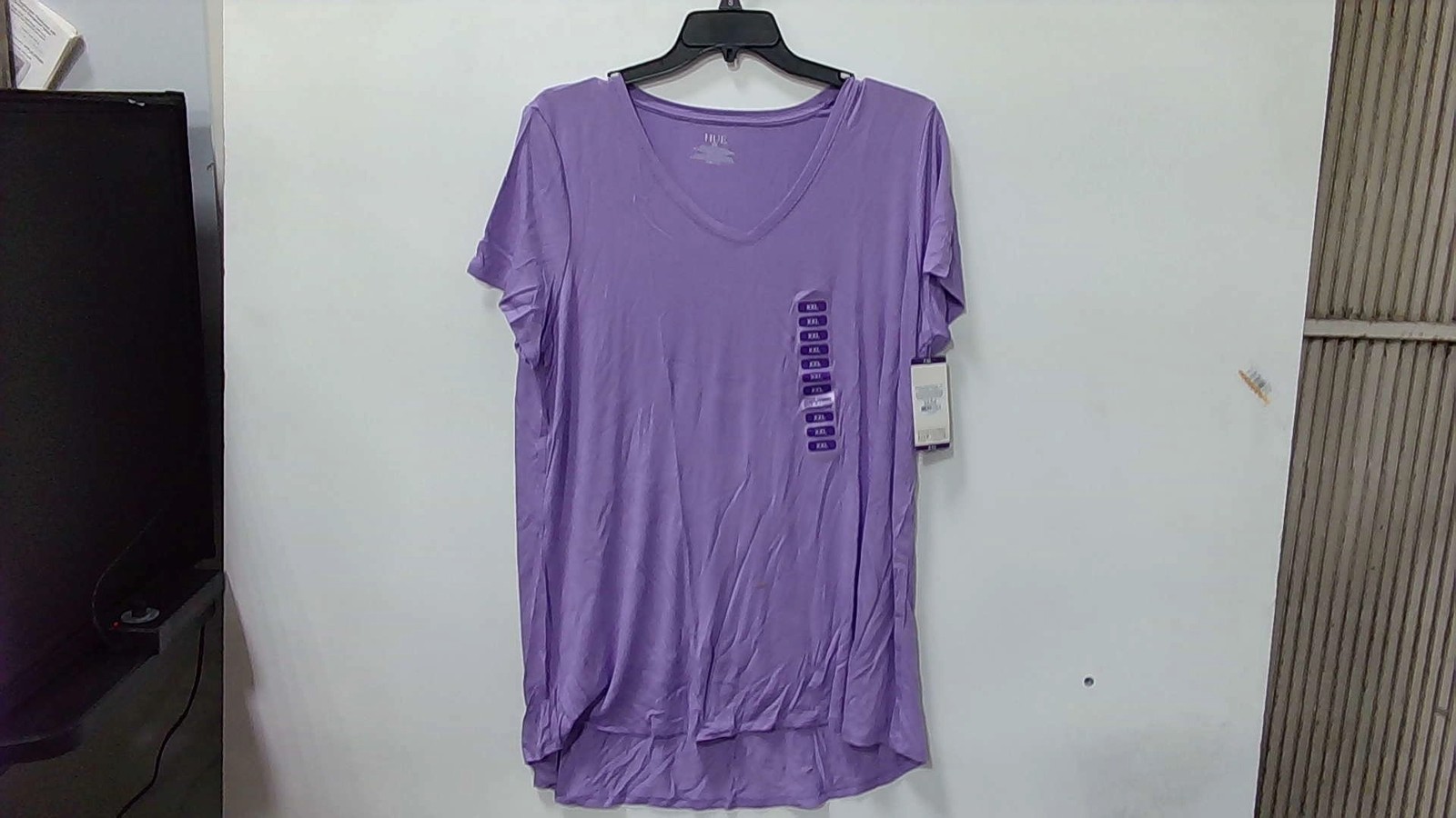 Hue Short Sleeve V-Neck Super Soft Stretch Perfect Legging Tunic Tee XXL