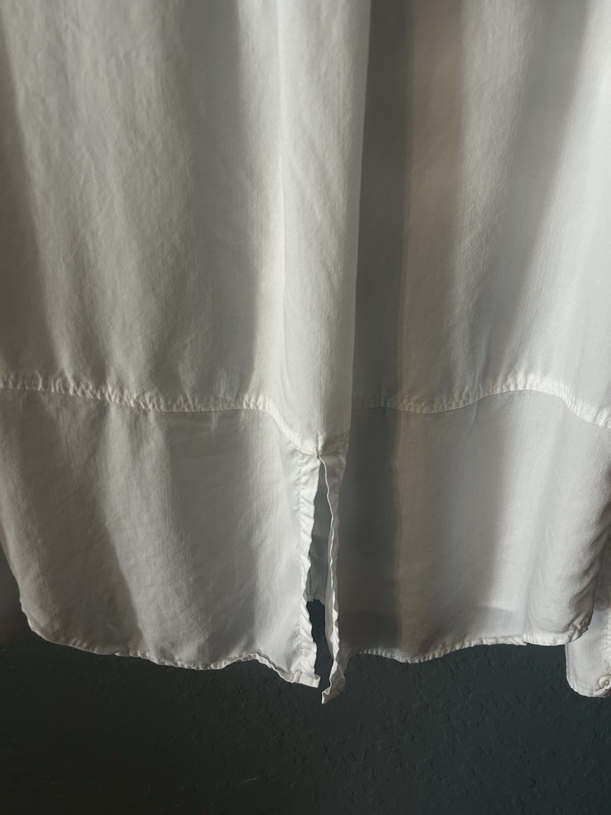 Cloth & Stone White Tencel Lyocell Split Back Button Down Shirt – Large