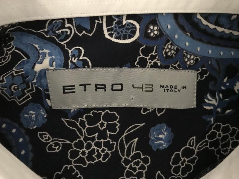Women Etro Shirt Navy Cotton 36 #3W1W