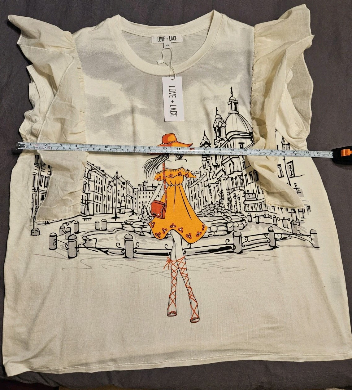 love lace top xl White Graffic Fashion Print New Stylish Tshirt Blouse