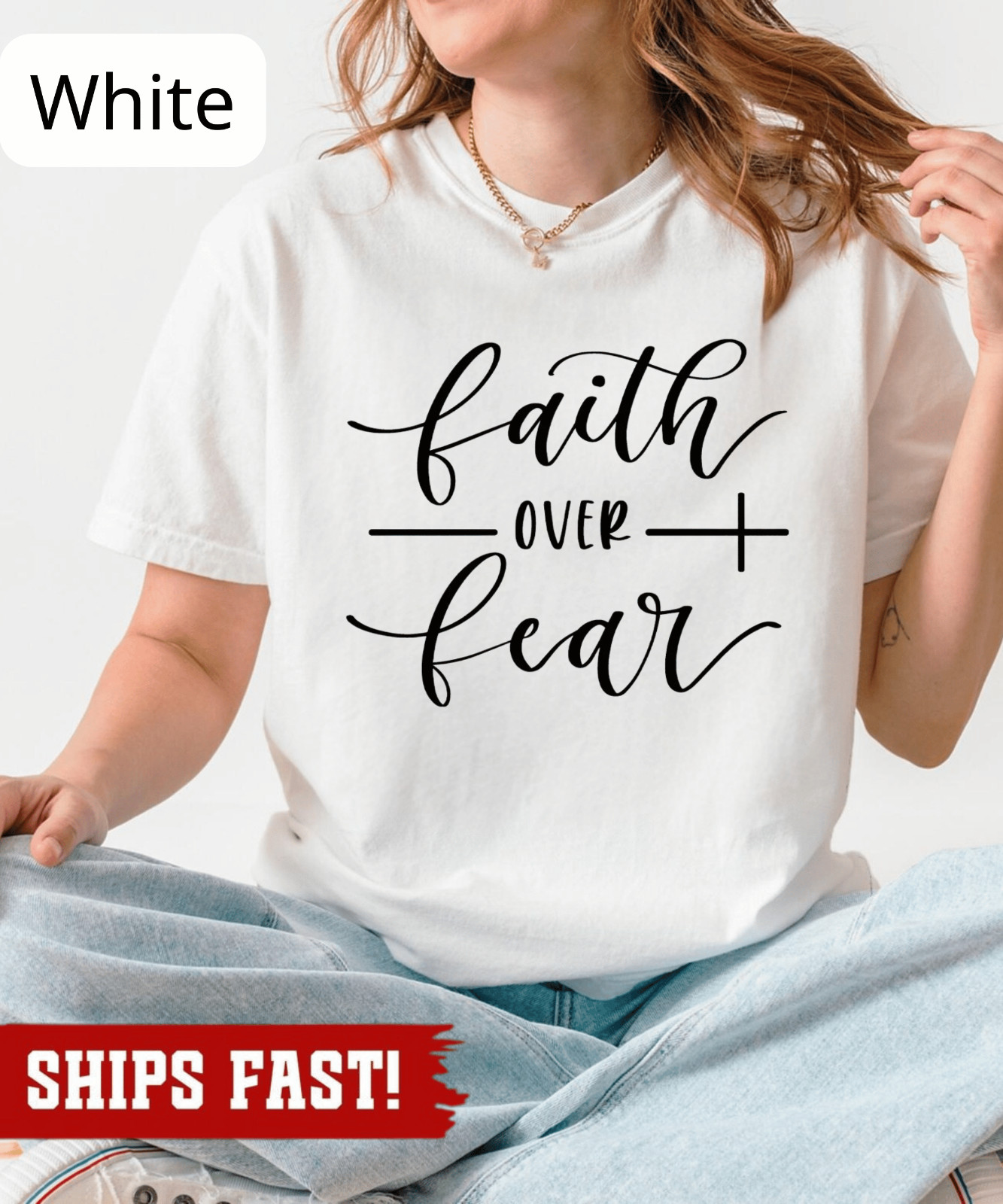 Faith Over Fear Shirt, Christian Shirts, Church Camp Shirt, Faith Shirt, Religio
