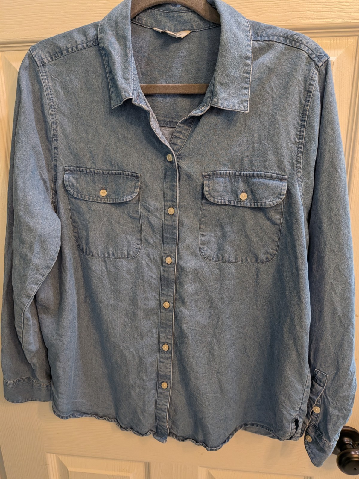 Relaxed Classic Americana Lucky Brand Soft 100% Cotton Denim Womens Shirt