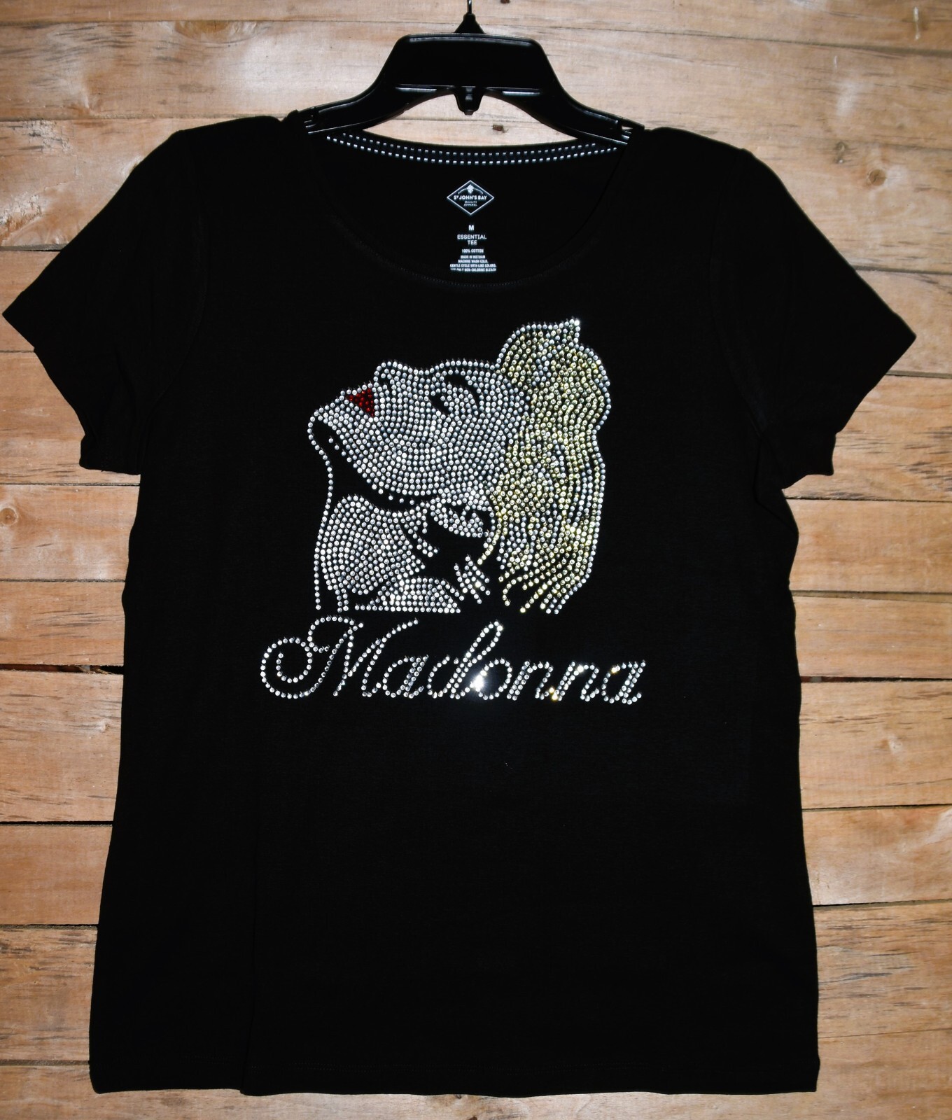 Madonna rhinestone bling shirt or tank XS S M L XL XXL 1X 2X 3X 4X 5X