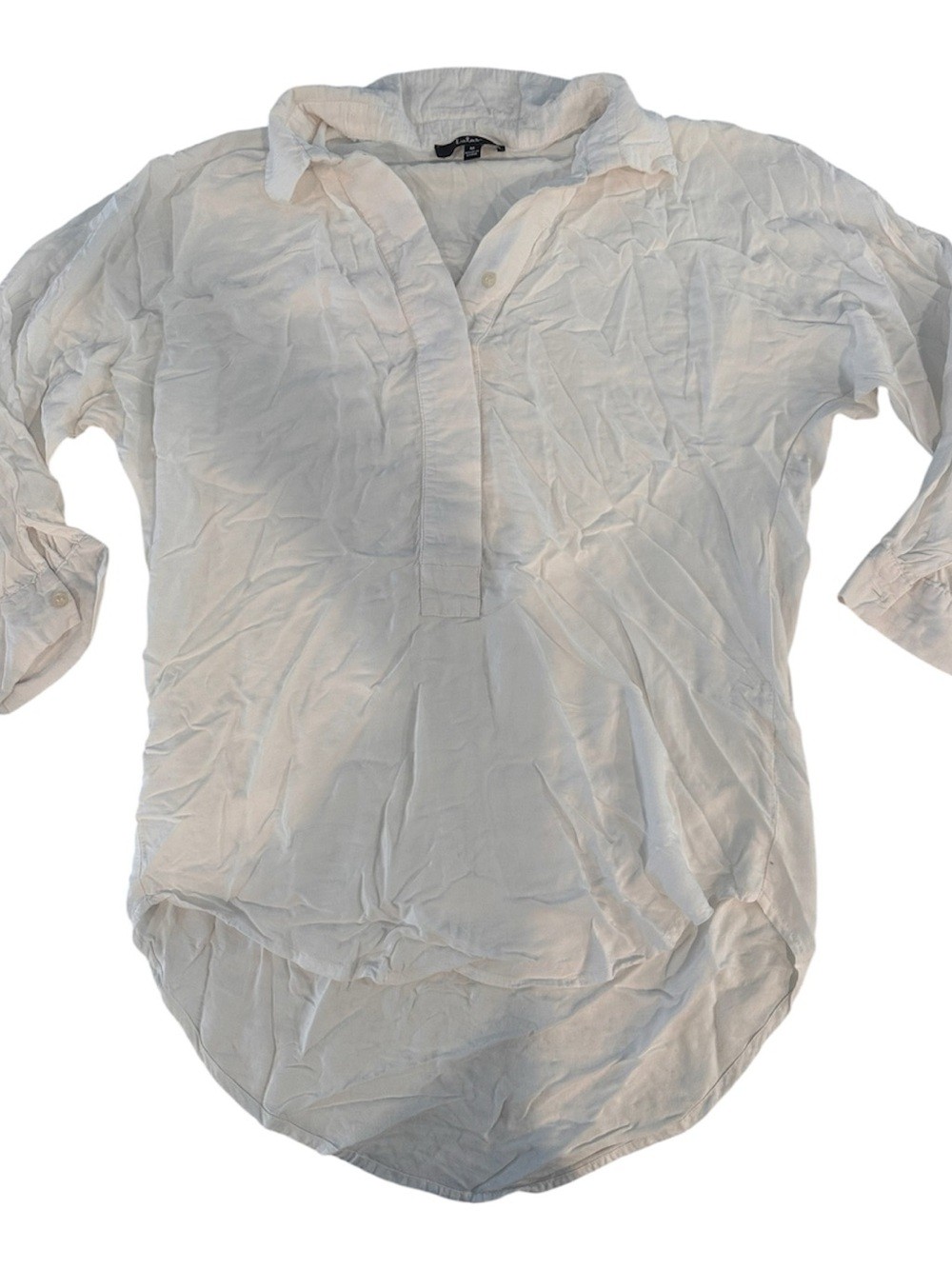 Lulu’s Cream Button-Front Tunic Blouse