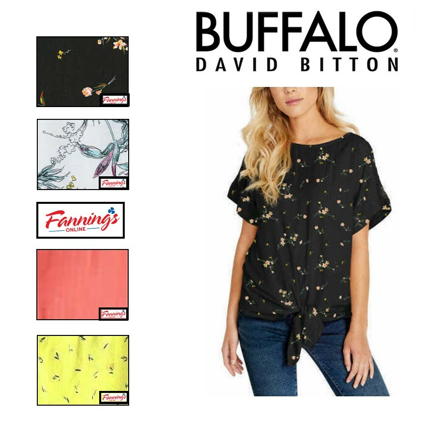 Buffalo David Bitton Ladies’ Tie Front Top Blouse – E12