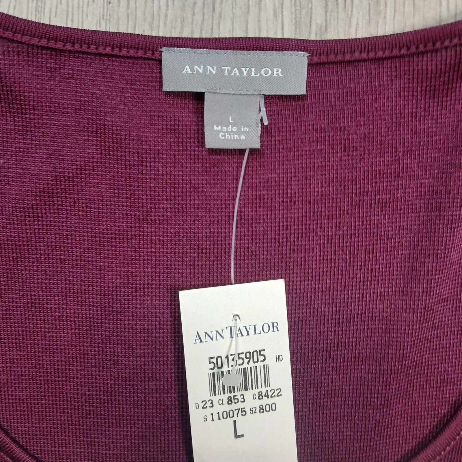 Ann Taylor Womens Short Sleeve Maroon Burgandy Shirt Size Large