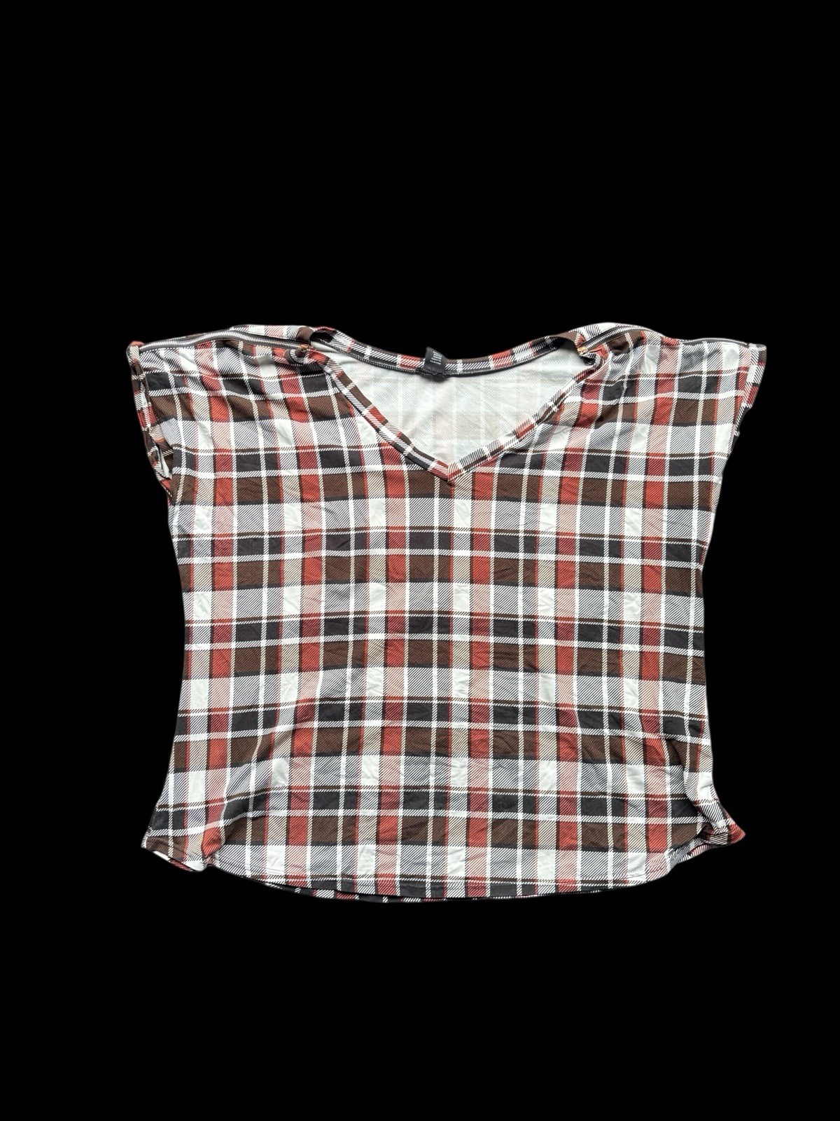 ✨Red and white Bae City plaid top✨