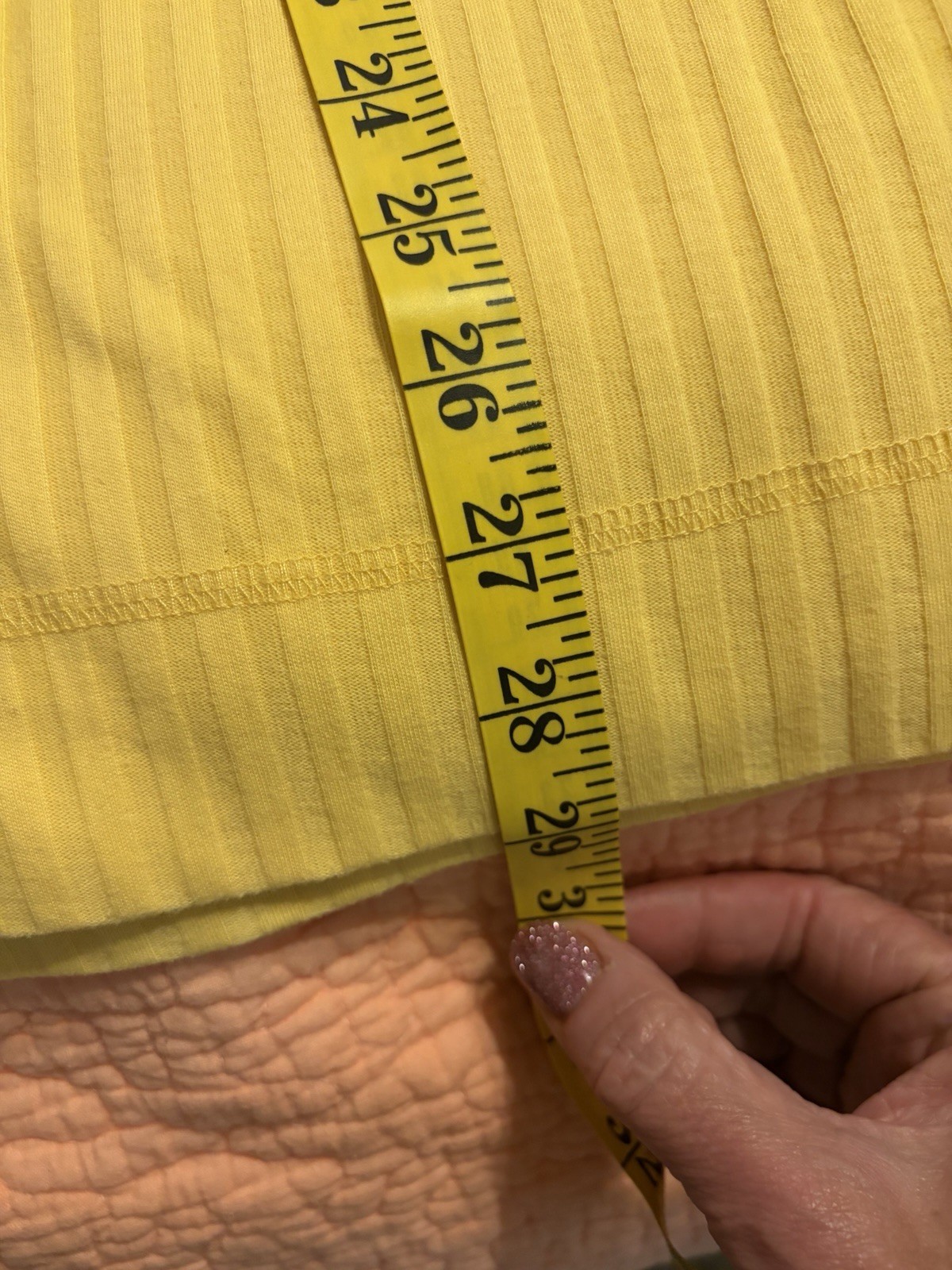 Vintage 90s Forenza Butter Yellow Ribbed Knit M Soft Girl Minimalist Retro