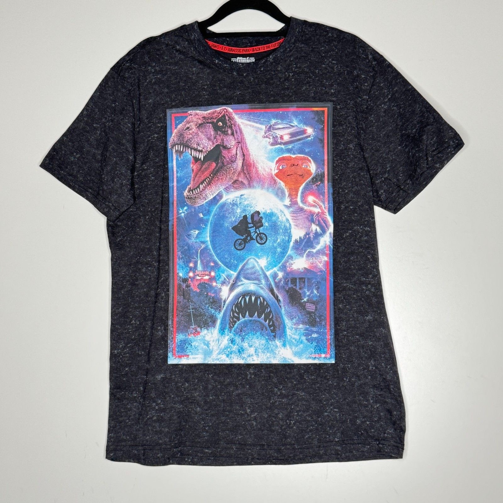 NEW Universal Studios Jurassic Park E.T. Jaws Back Future Unisex Tee Size Small
