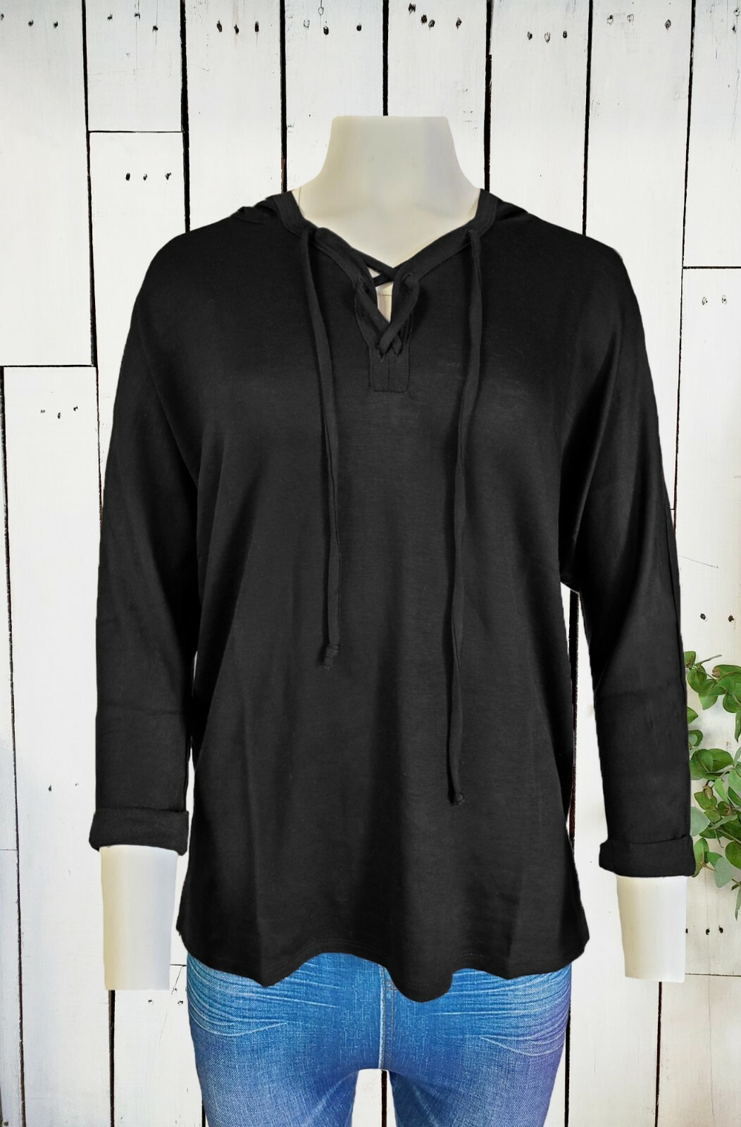 Femme by Tresics Womens Hooded Long Sleeve Top