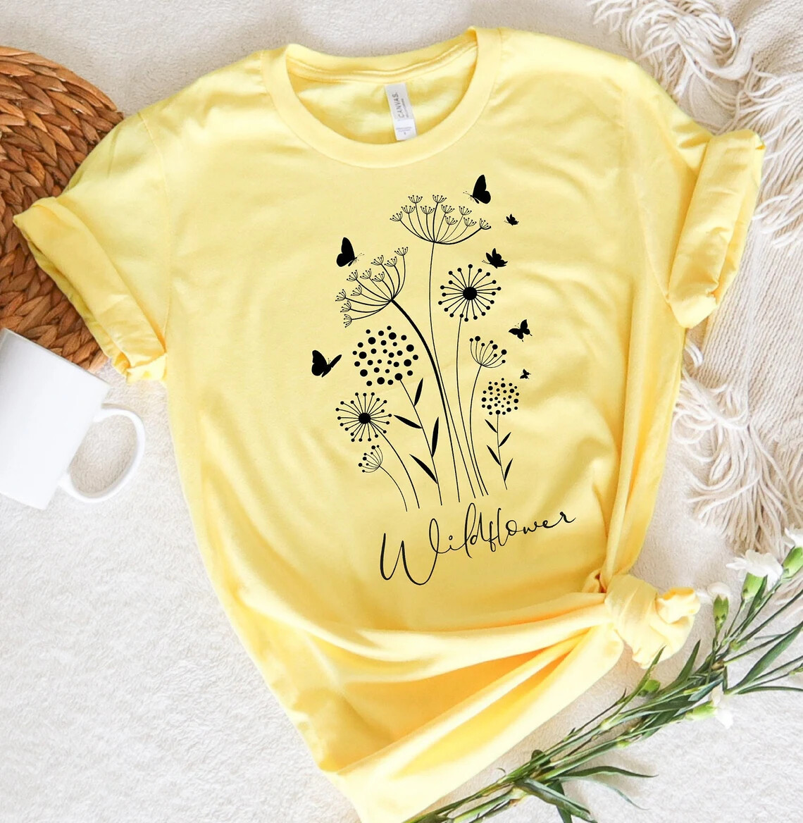Wild Flowers T shirt, Wildflower tshirt, Floral Shirt, Botanical t Shirt, Nature