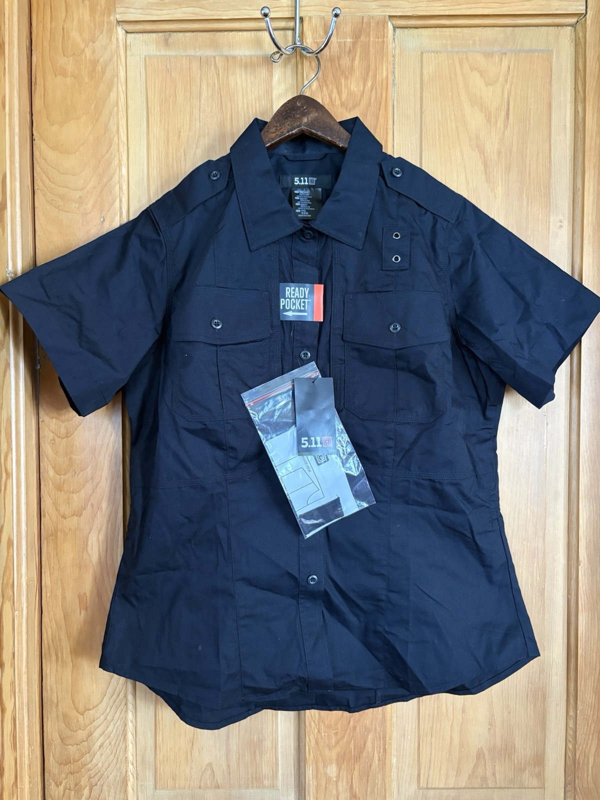511 Tactical Shirt Women’s Medium Black Short Sleeve Ripstop Utility NEW
