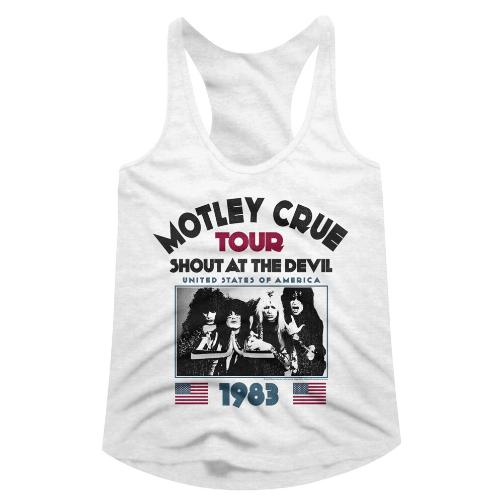 Motley Crue Shout At The Devil Tour 1983 Women’s Tank Top T Shirt Heavy Metal