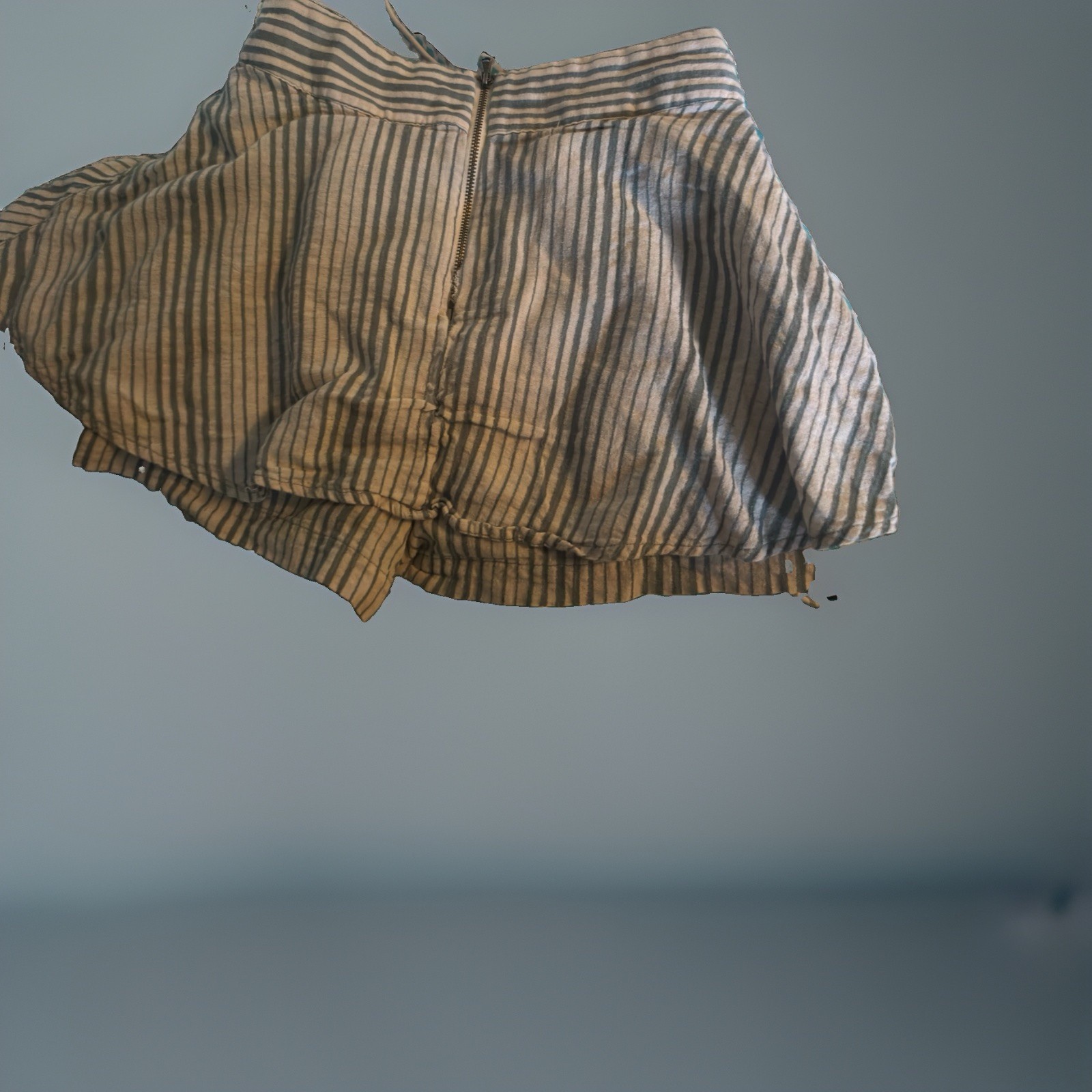 Girls Blue/White Striped Drawstring Shorts Size S Cotton Woven Beach Casual