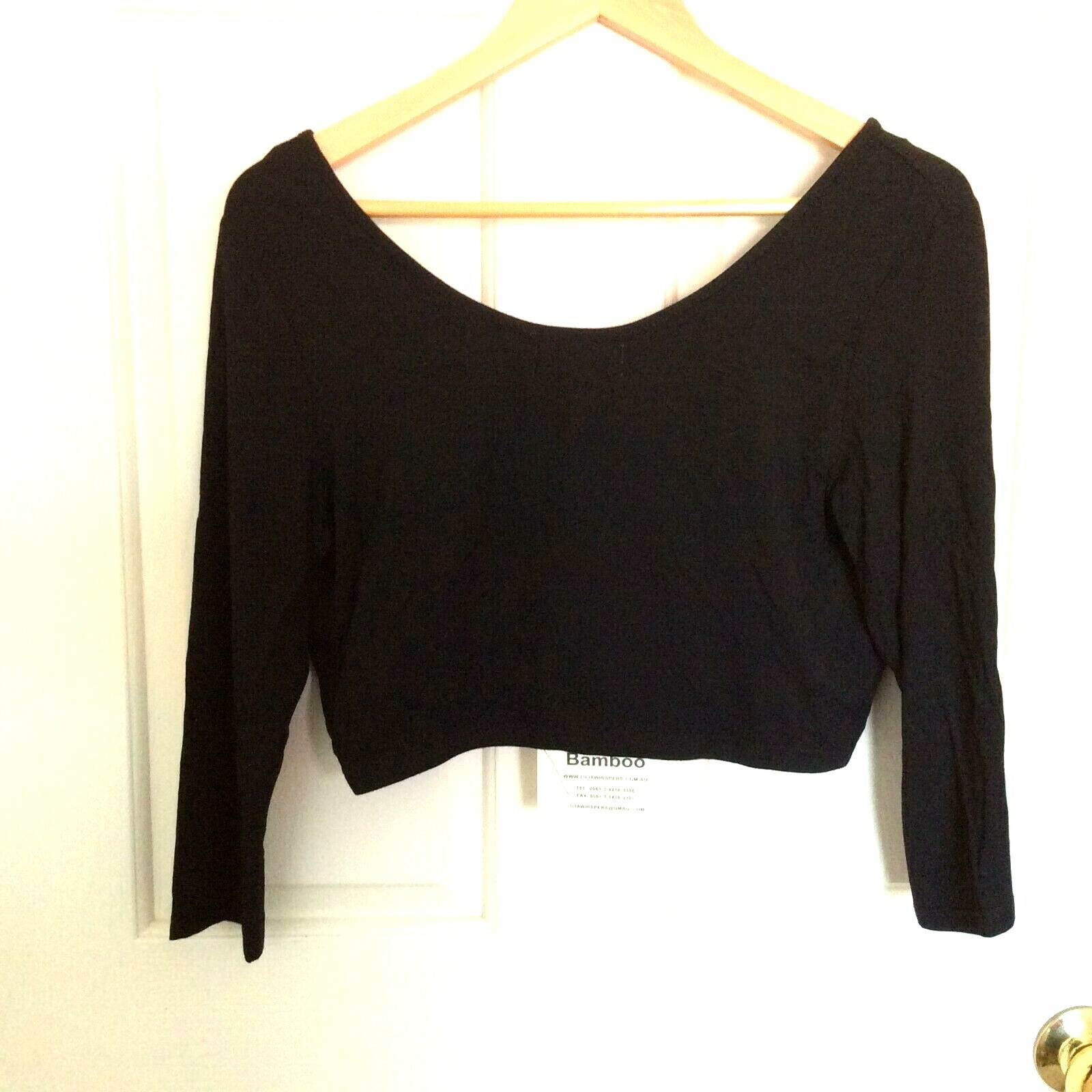 WHISPERS WOMEN 3/4 DESIGNER BAMBOO SECRET SLEEVE TOP SIZE S