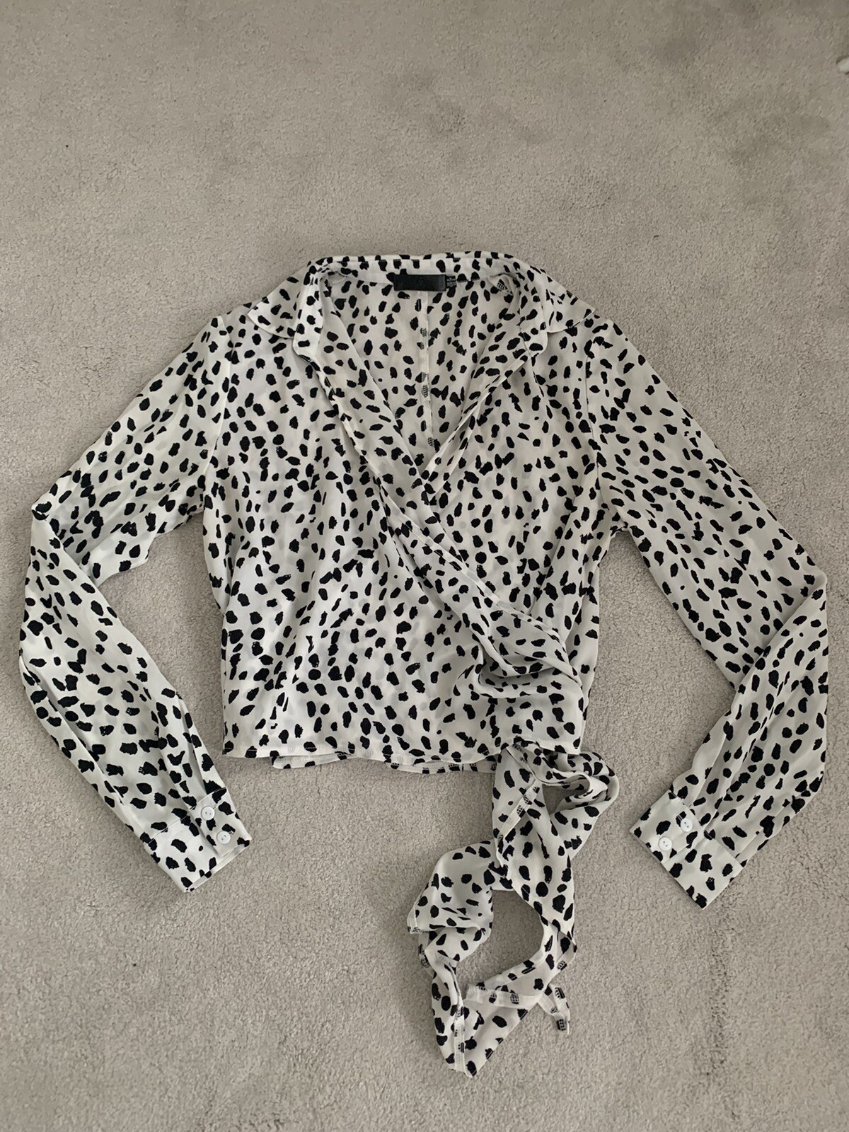 Women’s – Missguided Wrap Front Animal Print Top – Size UK 8