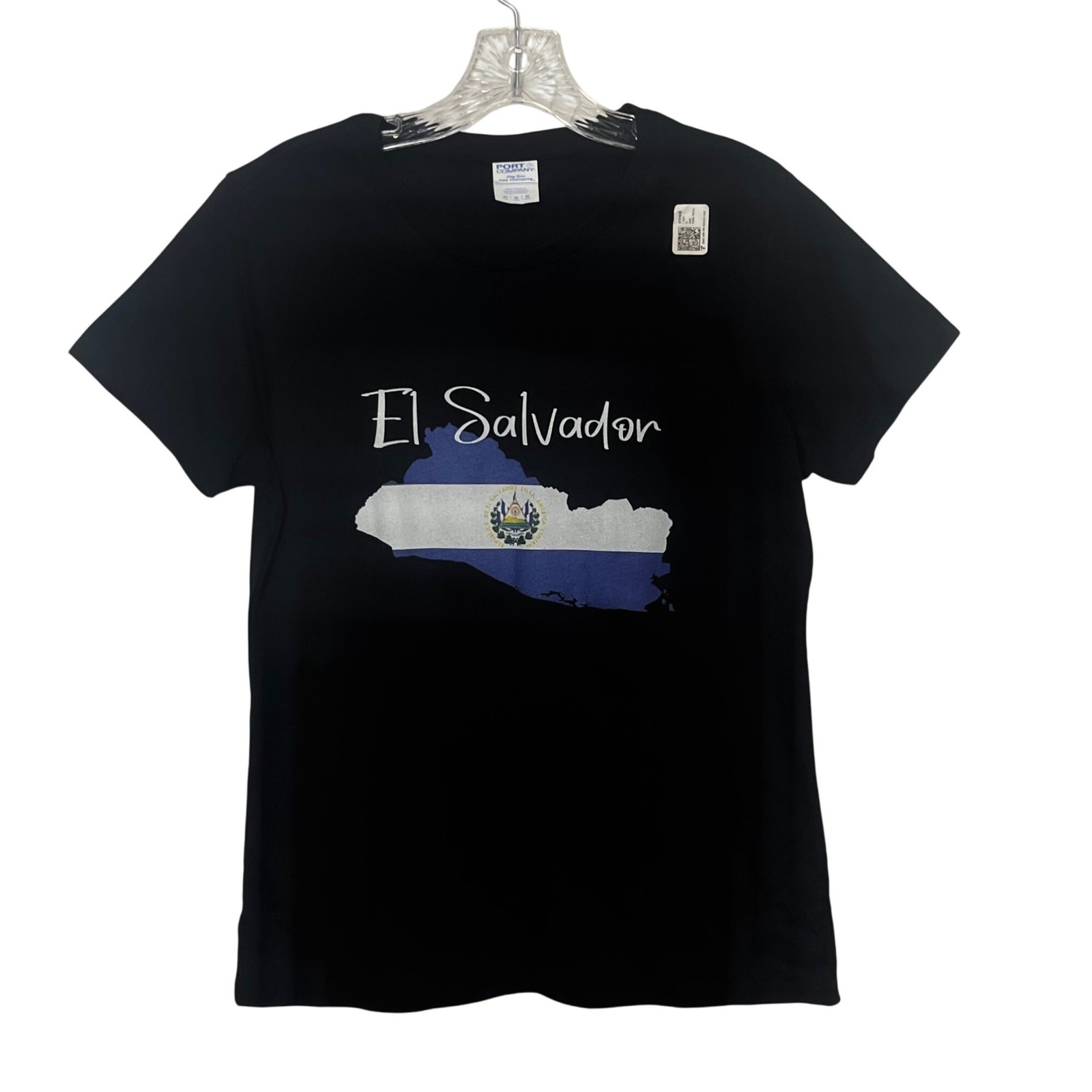 Port & Company El Salvador Tshirt Womens Medium Black New Casual