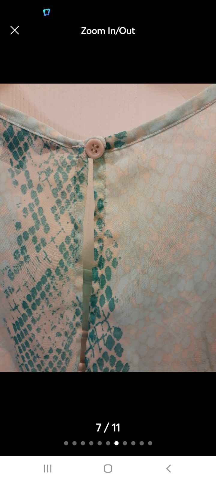 Green Snake Skin Print Blouse