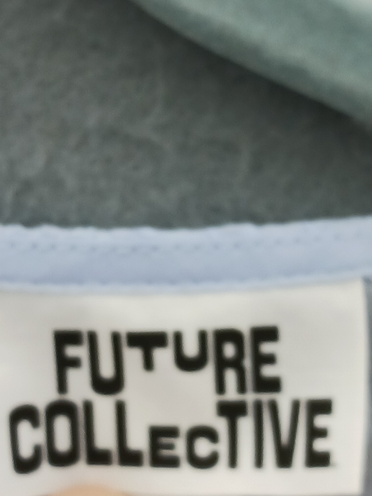 Future Collective Women M Blouse Blue Lyocell Long Sleeve Balloon Crew Casual