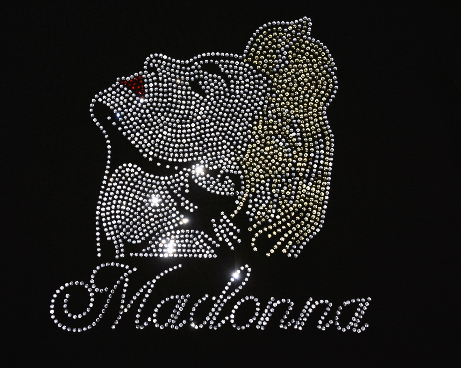 Madonna rhinestone bling shirt or tank XS S M L XL XXL 1X 2X 3X 4X 5X