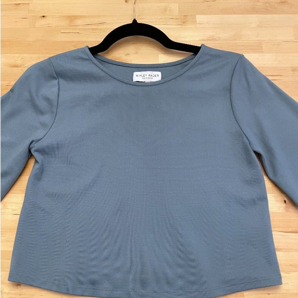 NWT Ripley Rader Ponte T-Shirt XS Ltd Ed Sea Blue Elevated Basic Boxy Minimalist