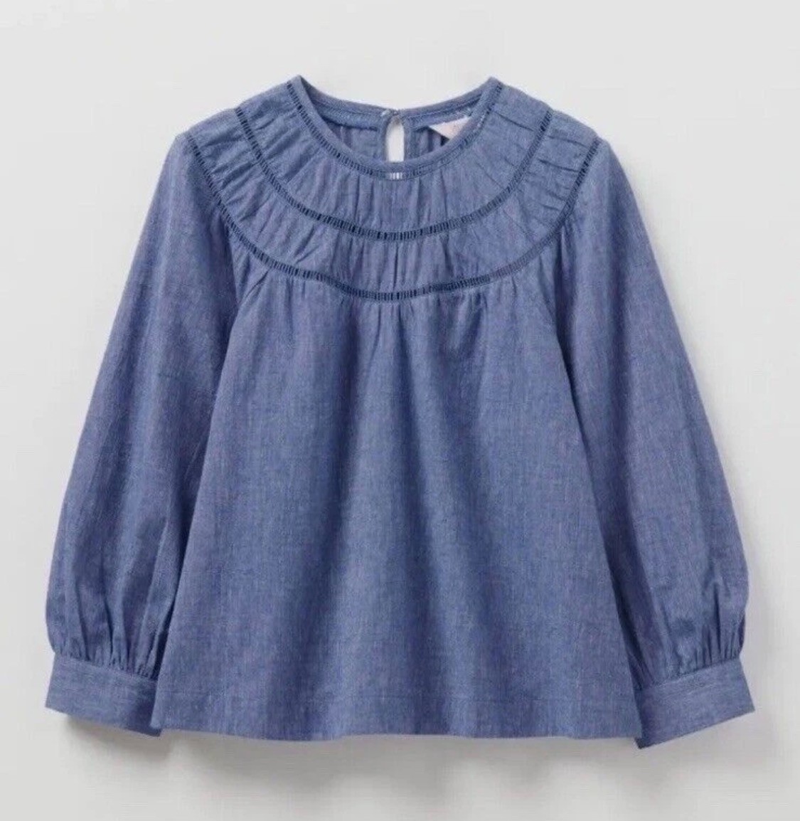 Toast Cotton Linen Chambray Blouse Size UK 10~