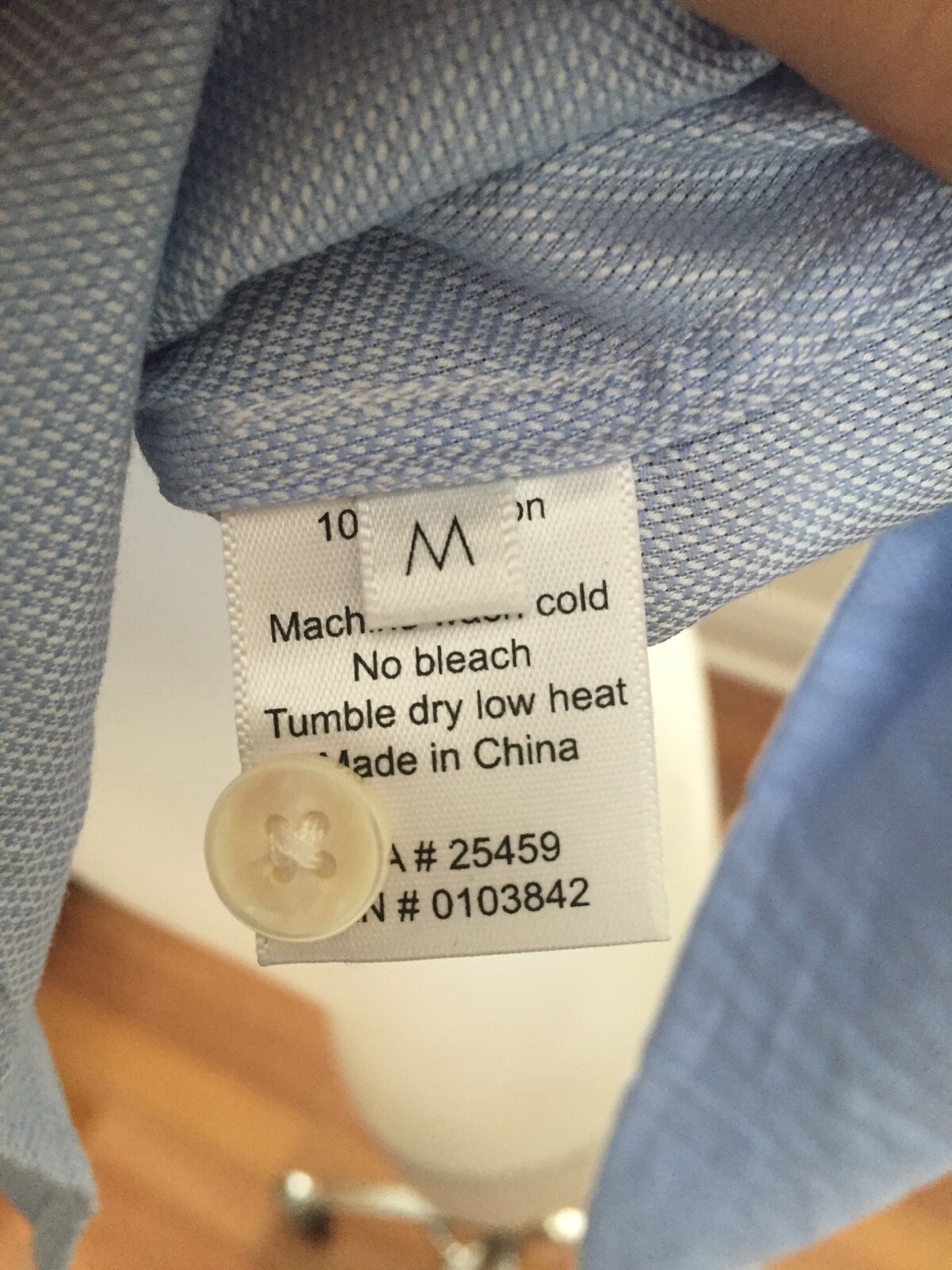 368686868 Sky Blue 100% Cotton Button Up Collar Shirt Blouse Retail $250