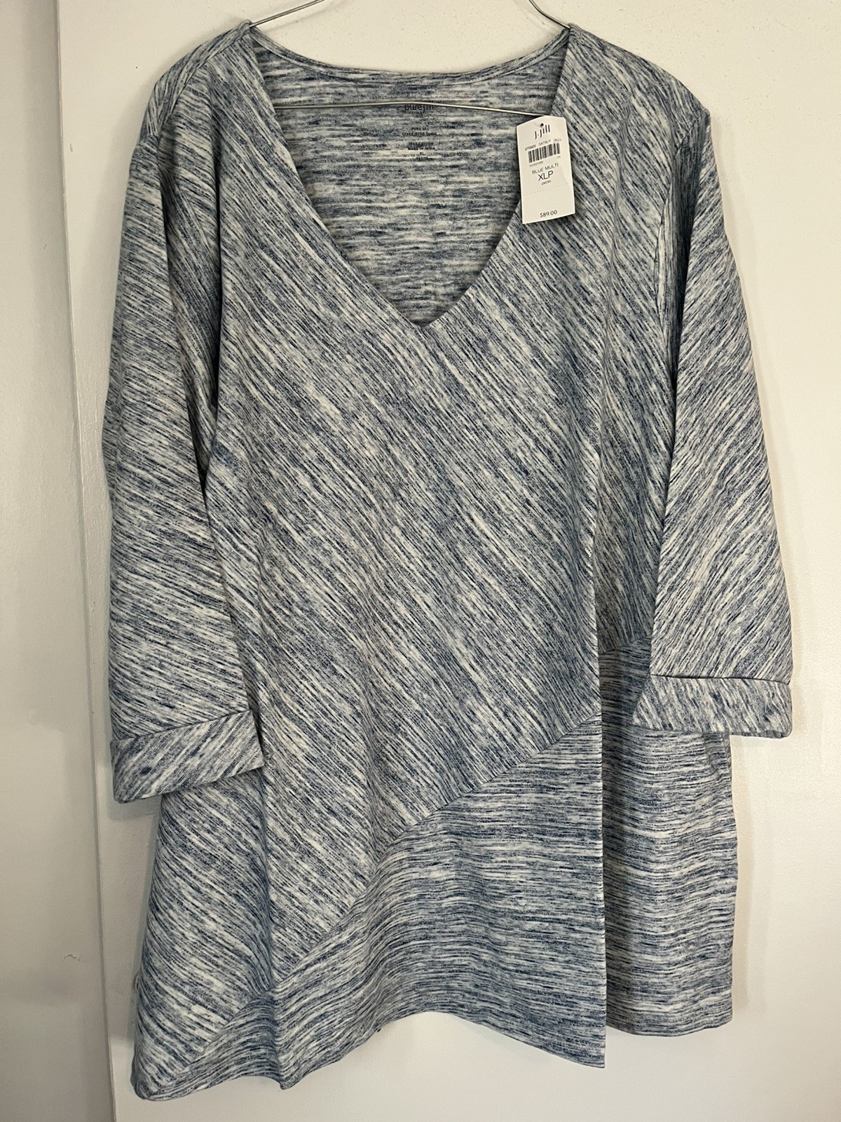 J Jill Space Dyed tunic XLP Blue Multi New With Tags