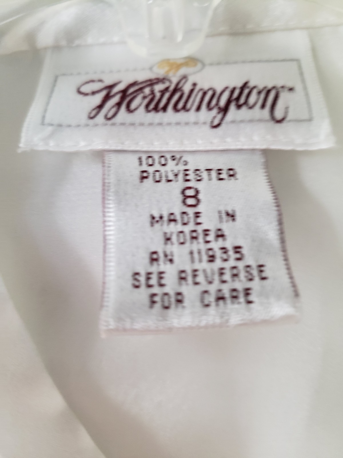 Worthington Silk Polyester Blouse White Size 8