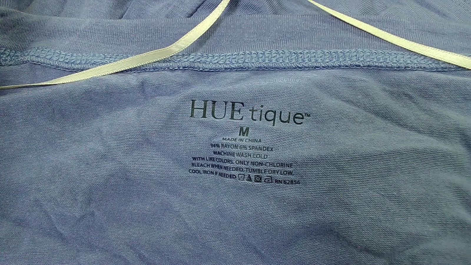 HUE Women’s Purple 3/4 Sleeve T-shirt Pajama Top Women’s Size Medium