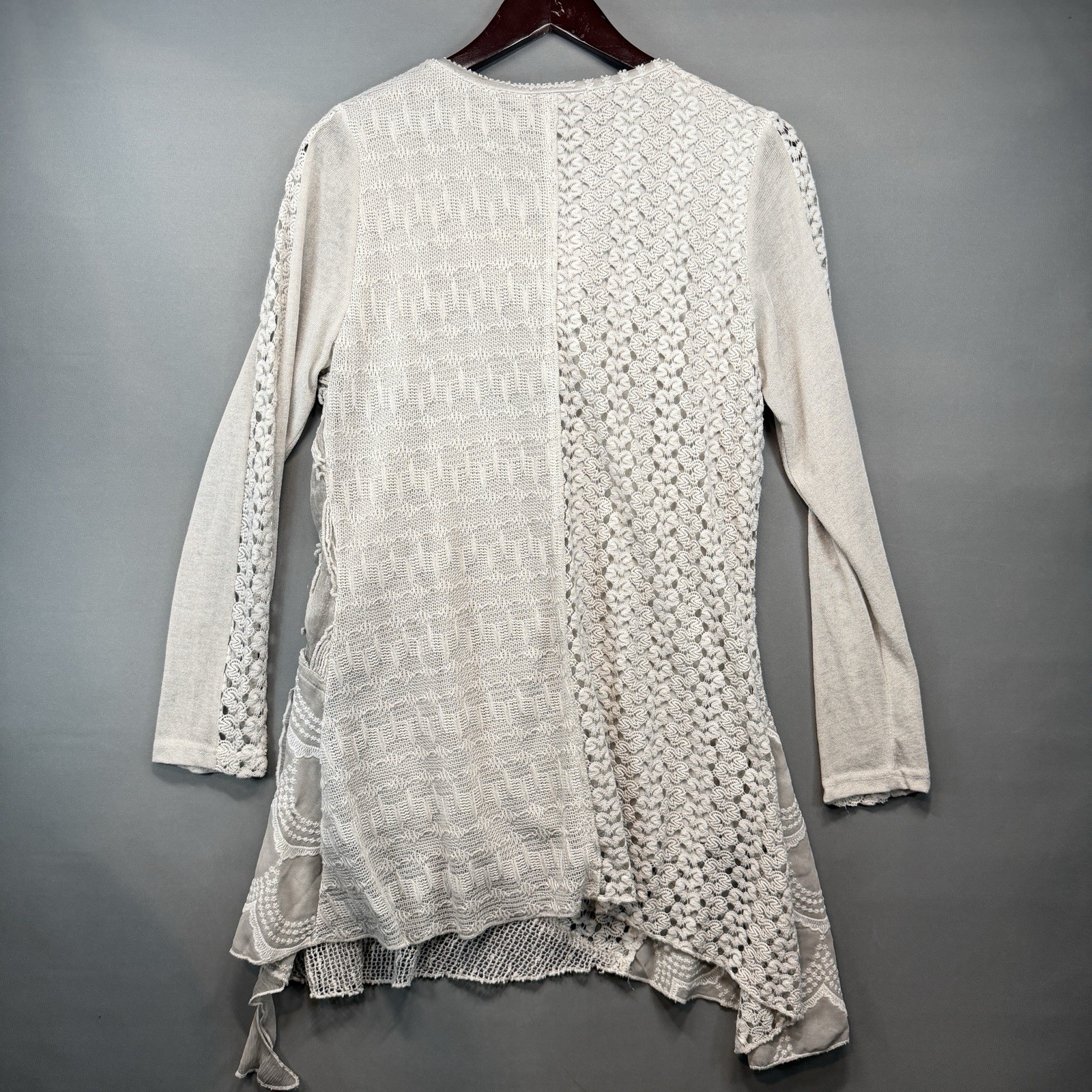 VTG Lagenlook Asymmetrical Med Tunic Whimsigoth Fairycore Cowl Neck Feratelli