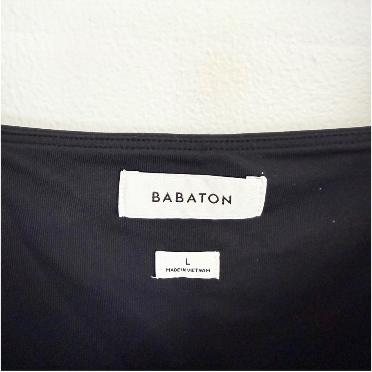 Aritzia Babaton Contour Square Neck Bodysuit Black Long Sleeve Size L