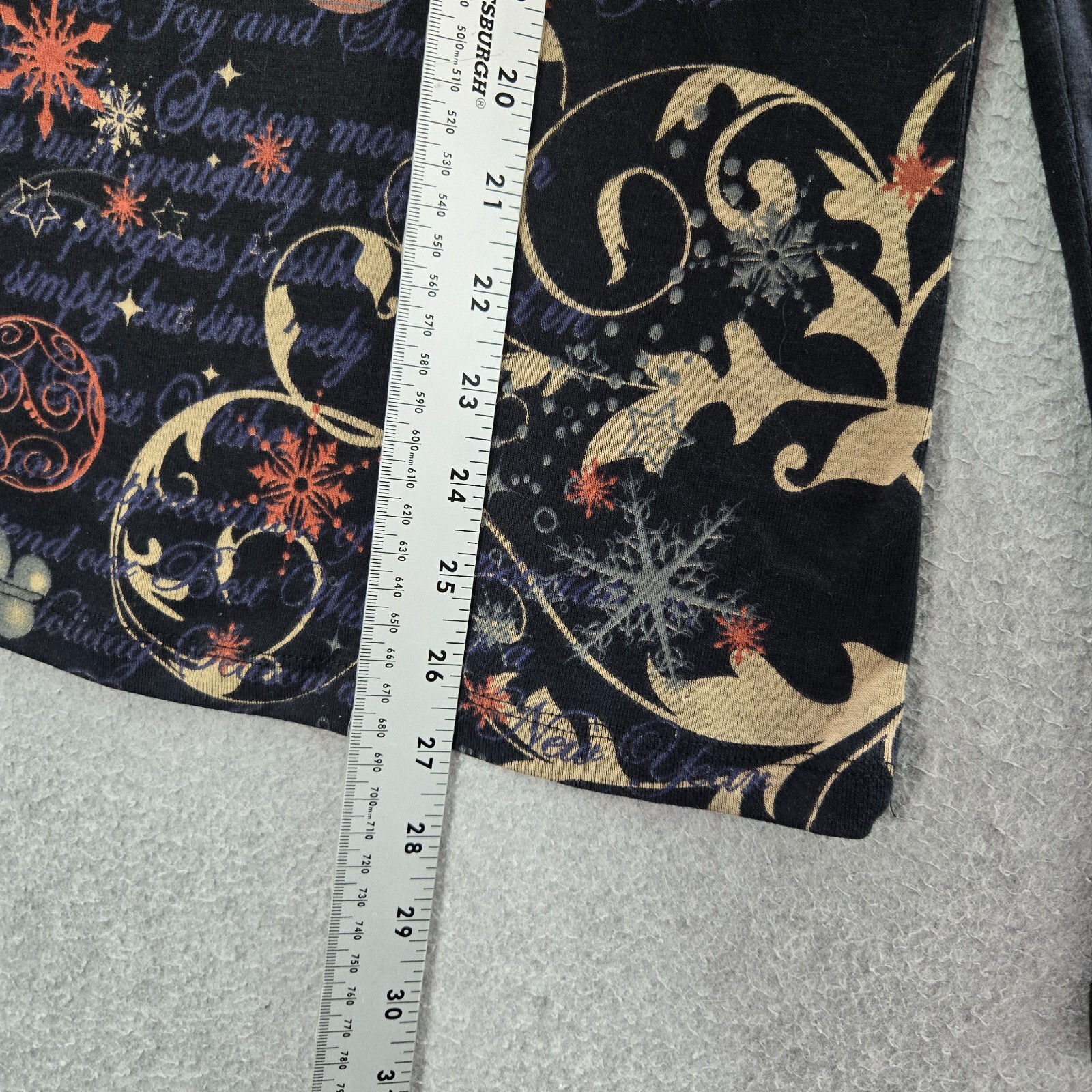 Susan Lawrence Women Top Large Black Shirt Happy Holidays Studded Christmas NWT