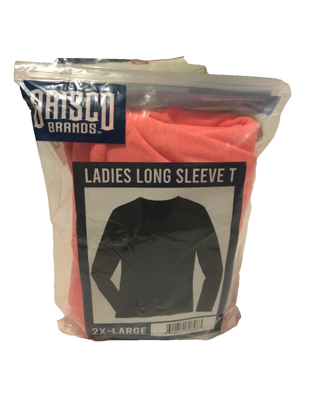 Brisco Brands Orange Long Sleeve Comfortable T-Shirt Ladies Size 2X-Large NIB