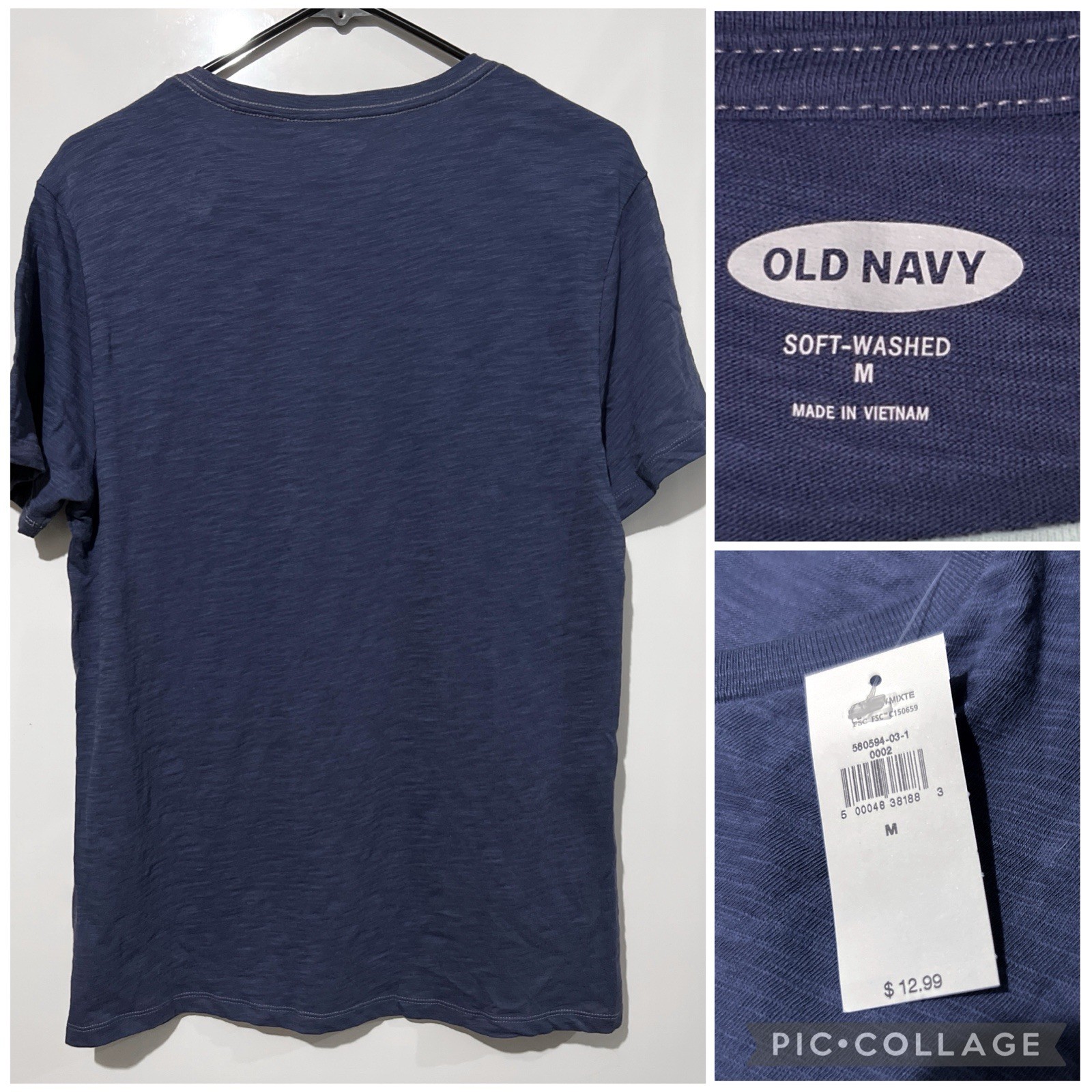 Old Navy Womens T-Shirt Bundle NWT Medium Flamingo Pocket Aqua Gray Blue Tees