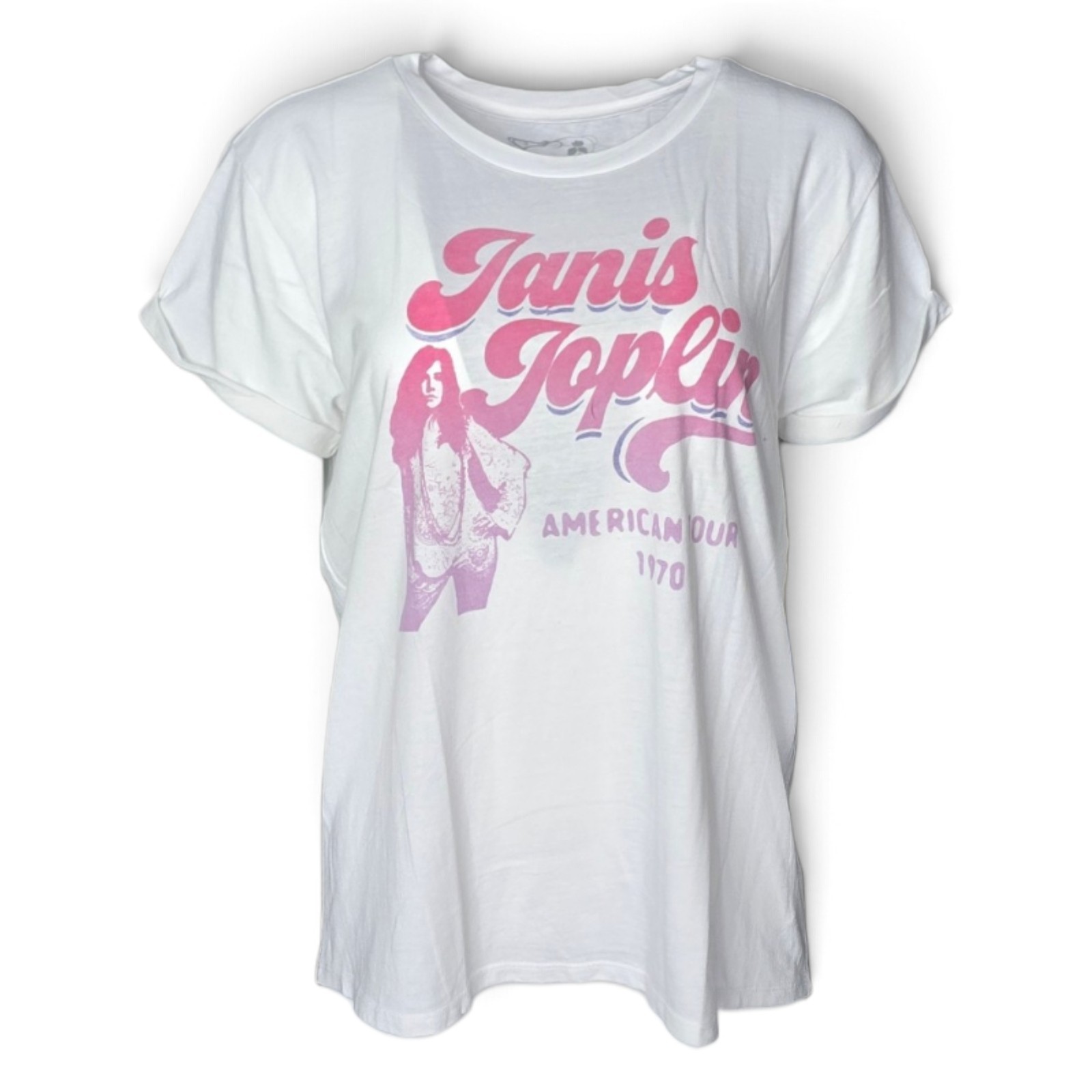Lucky Brand Janis Joplin Graphic T-Shirt Women’s Large NWT White Band Tee