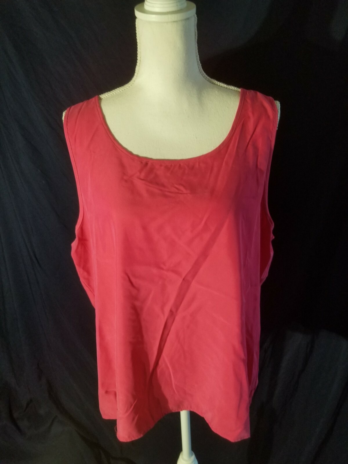 Chico’s Secret Silk Shelly Sleeve Tank Top Size 3 Color: Lolla Rossa NWT $49
