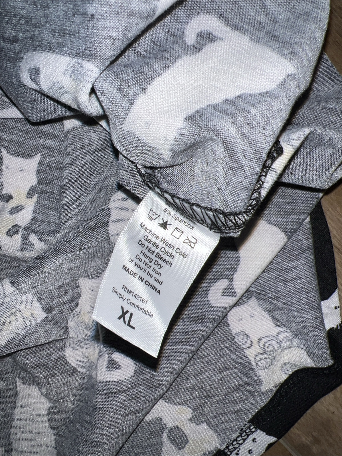 Lularoe Perfect T Tunic XL 18/20 20/22 Black White Cats Kittens Animal Print 😻