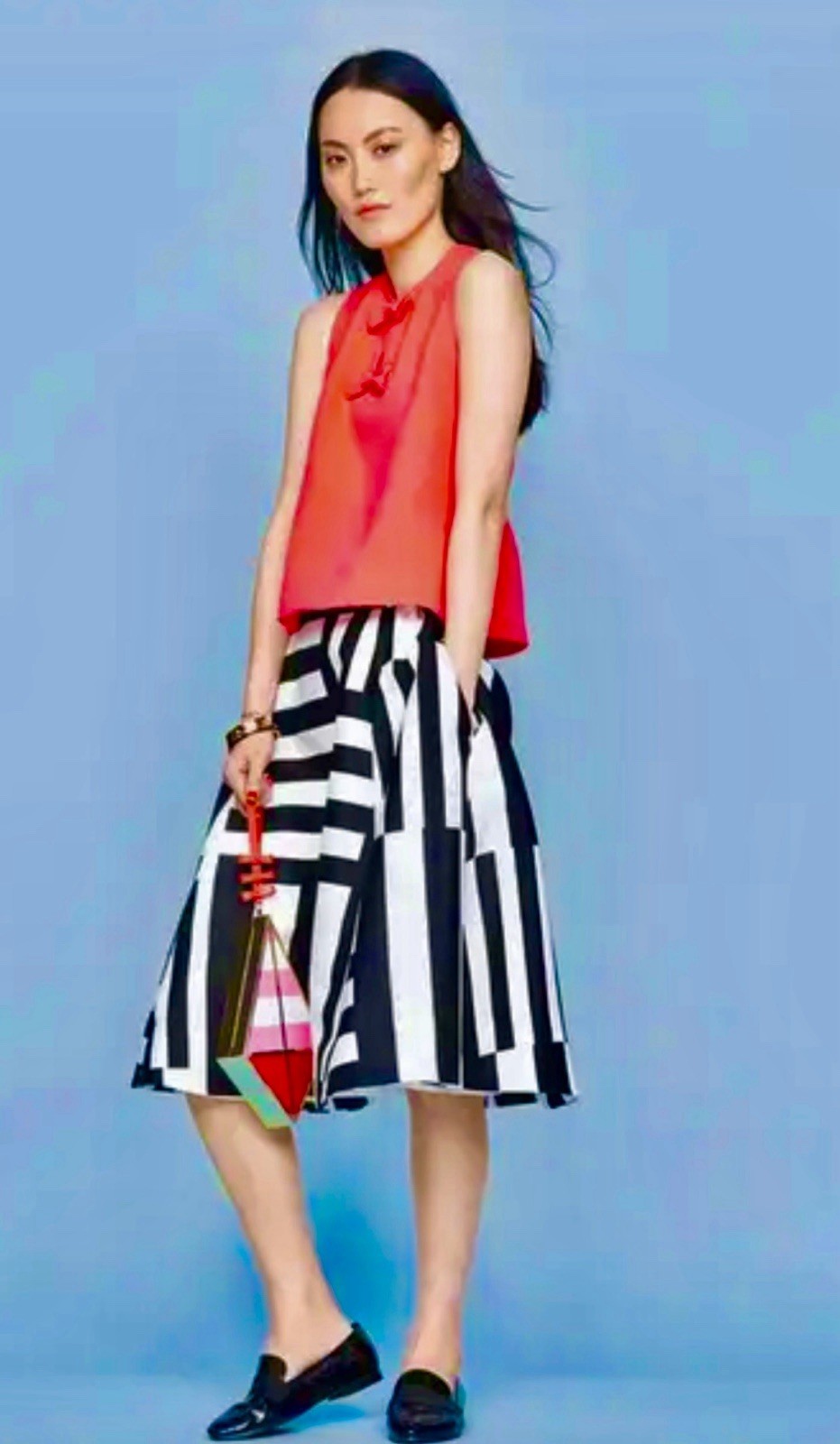NEW $178 KATE SPADE Go Fly a Kite Top 12 M L Shirt Bag pulitzer Bow Coral Lily