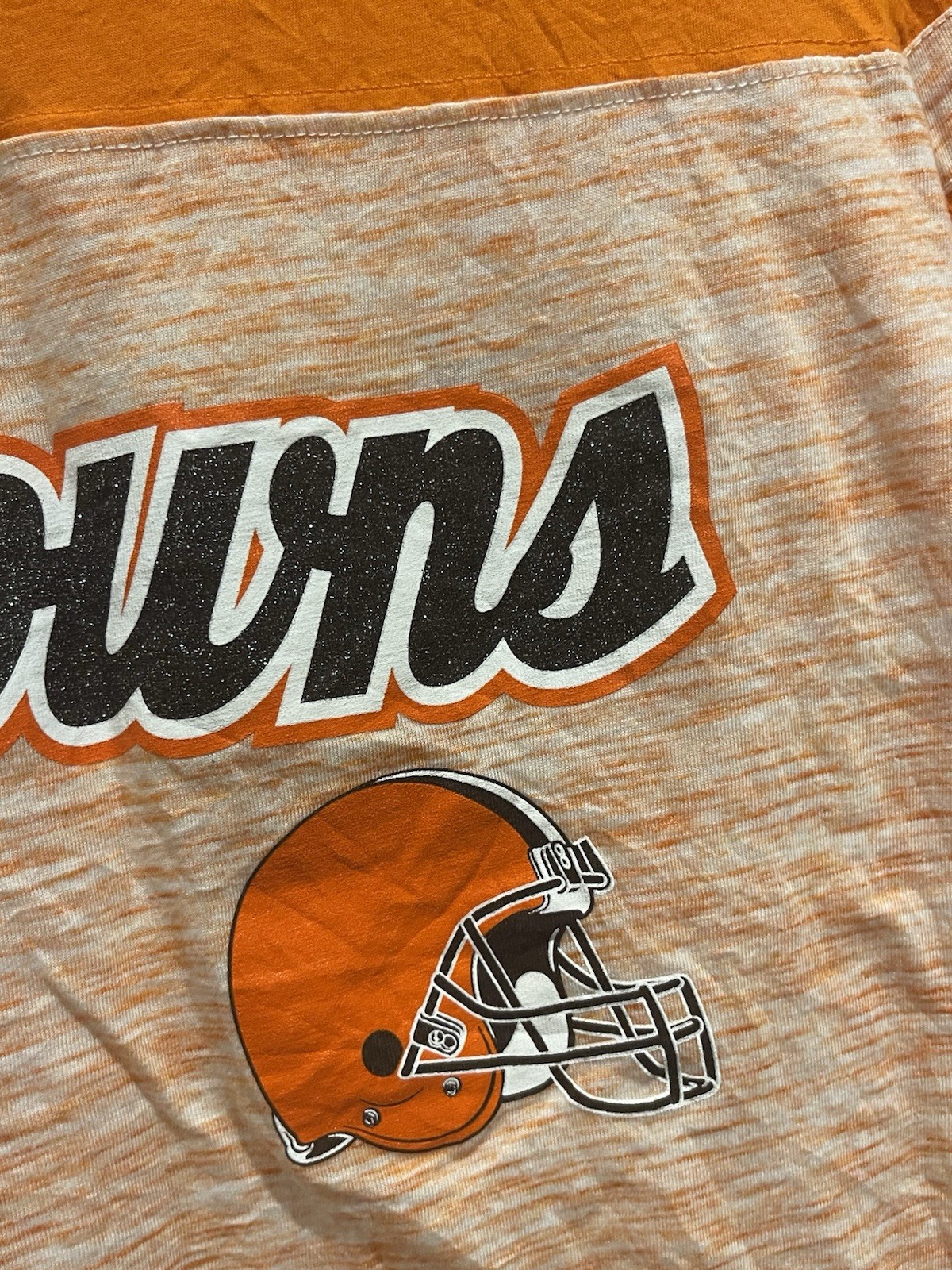 NFL Team Apparel Cleveland Browns Women’s Medium Orange Graphic T-shirt Football
