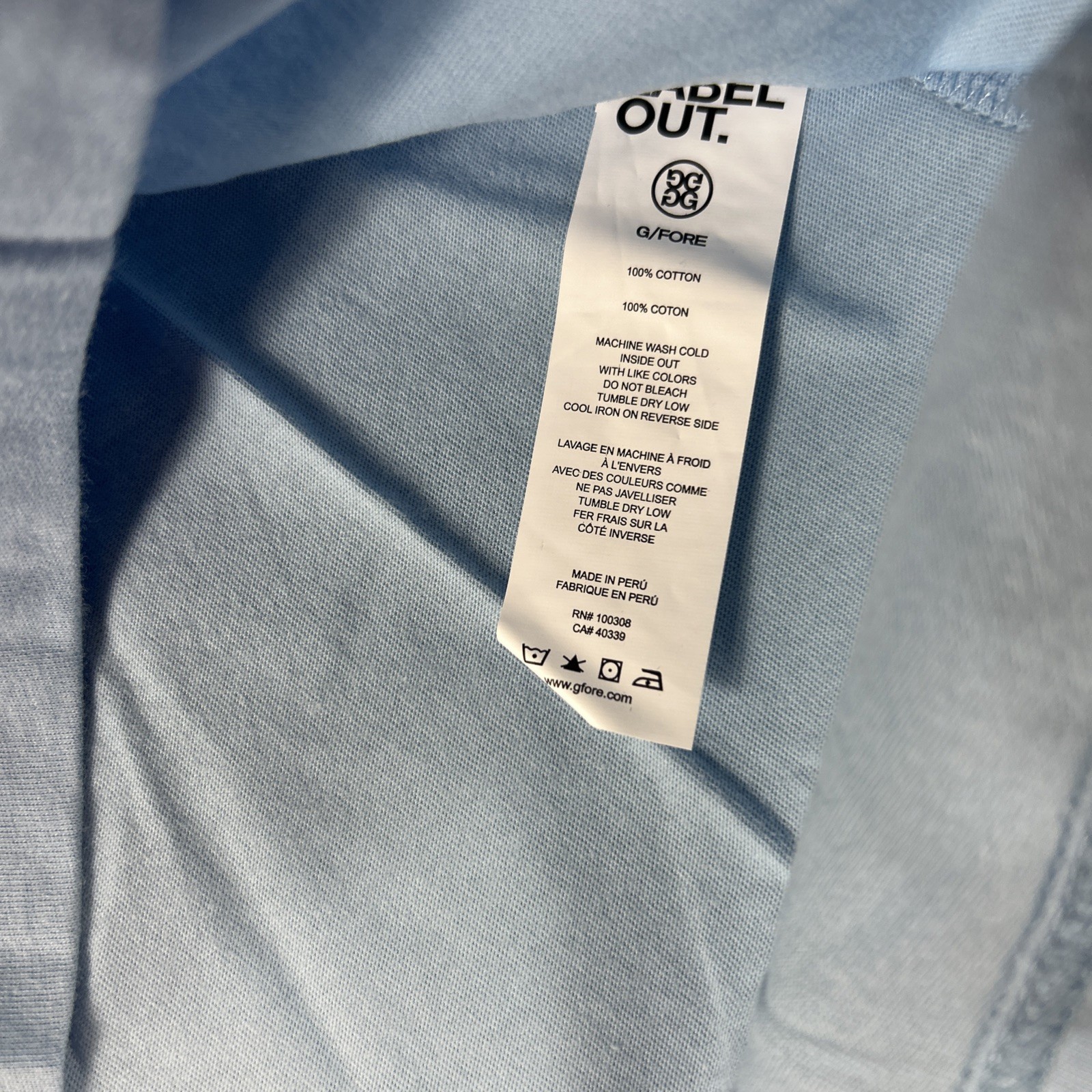G/Fore G4 Womens Golf Shirt Tee T-Shirt I Hate Golf Small Blue Cotton MSRP $55