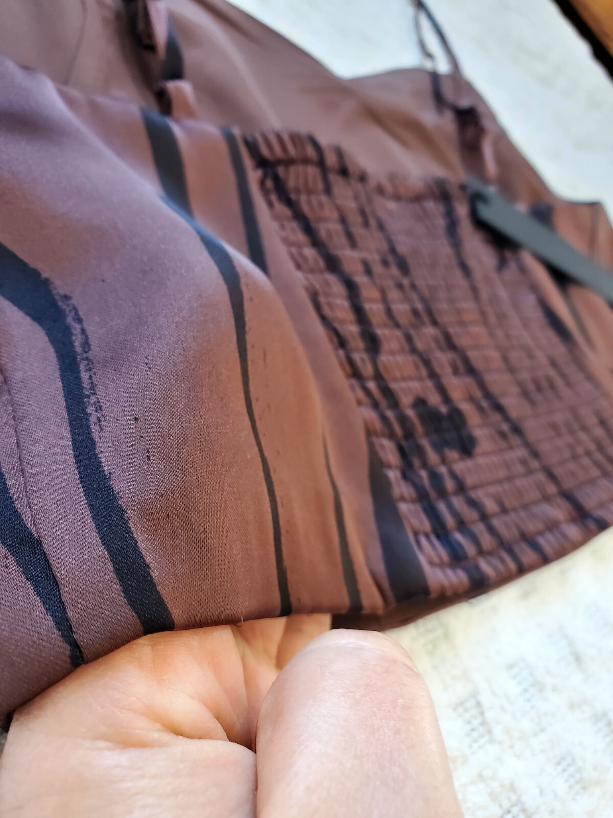NWTHouse of Harlow 1960 Brown Tiger Print Crop Top Satin Straps Medium