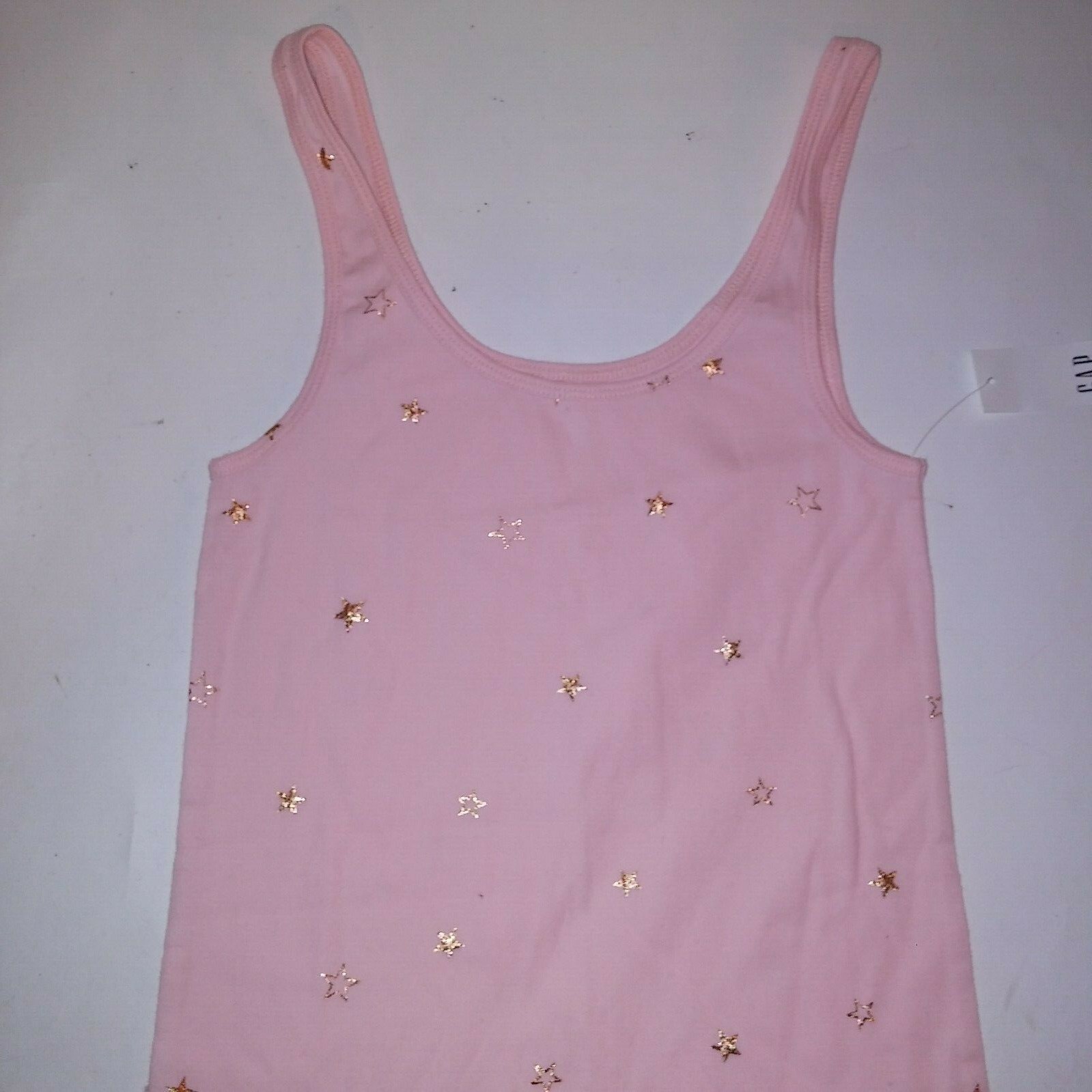 GAP Womens Tank Top Gold Silver Stars Pink Black White Sleeveless Stretch
